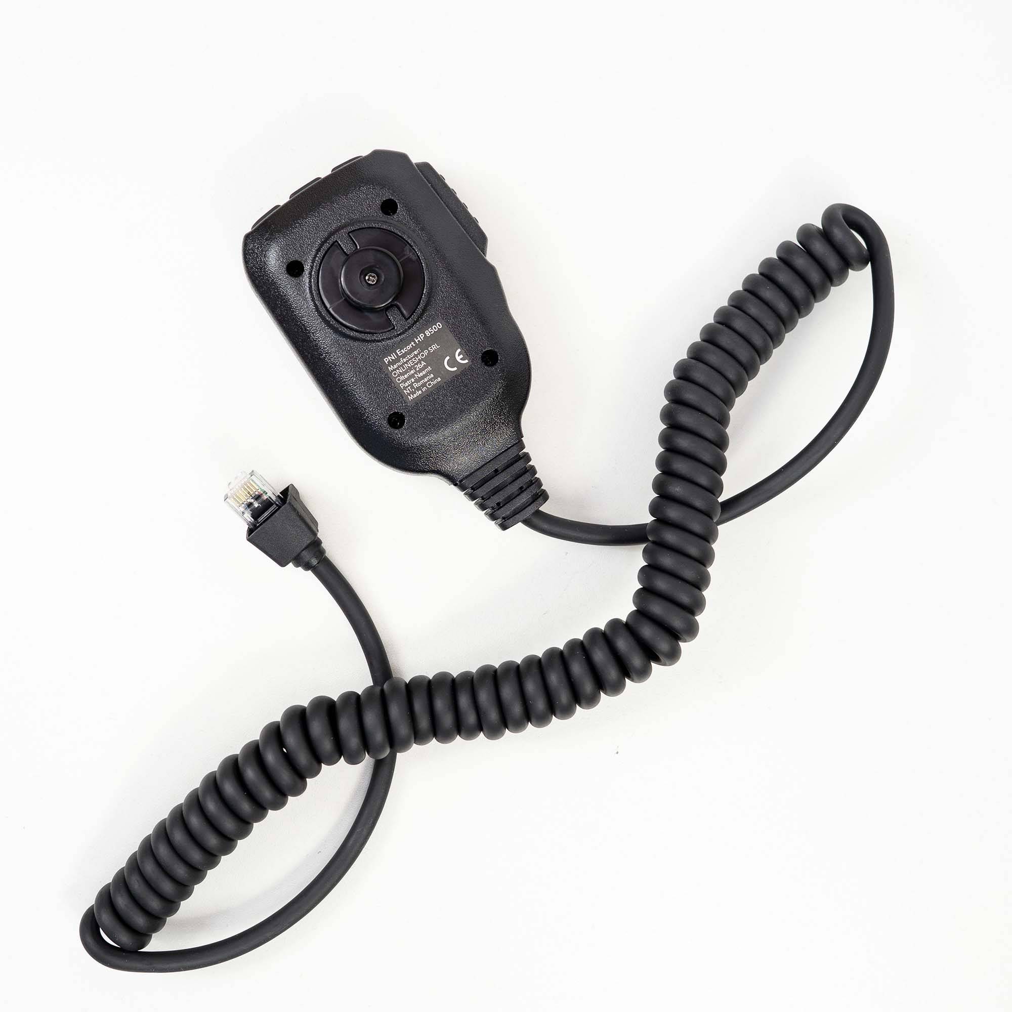 PNI MK8500 Ersatzmikrofon für PNI Escort HP 8500 CB-Radiosender mit RJ45-Buchse, schwarz
