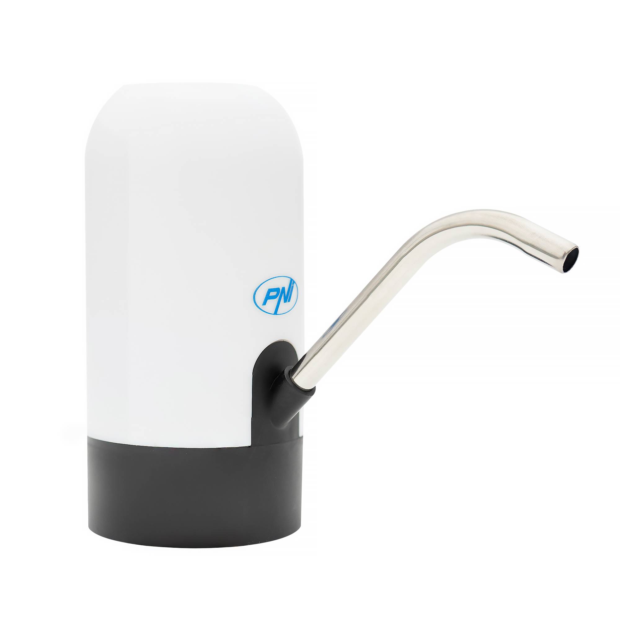 2er-Pack elektrische Wasserflaschenpumpe PNI WD100, Aufladen über USB-C, 800 mAh Akku, 4W Leistung