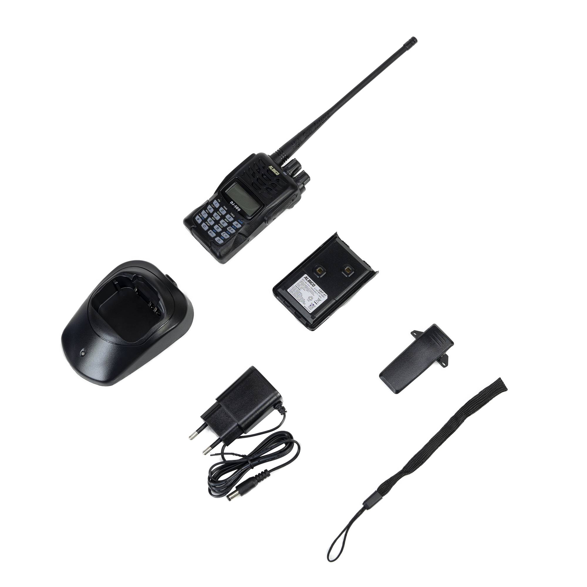 Tragbarer VHF/UHF-Radiosender PNI Alinco DJ-500-E, einstellbare Leistung, 200 CH, 1500 mAh, Talk Around, VOX, TOT, CTCSS, DCS, UKW-Radio