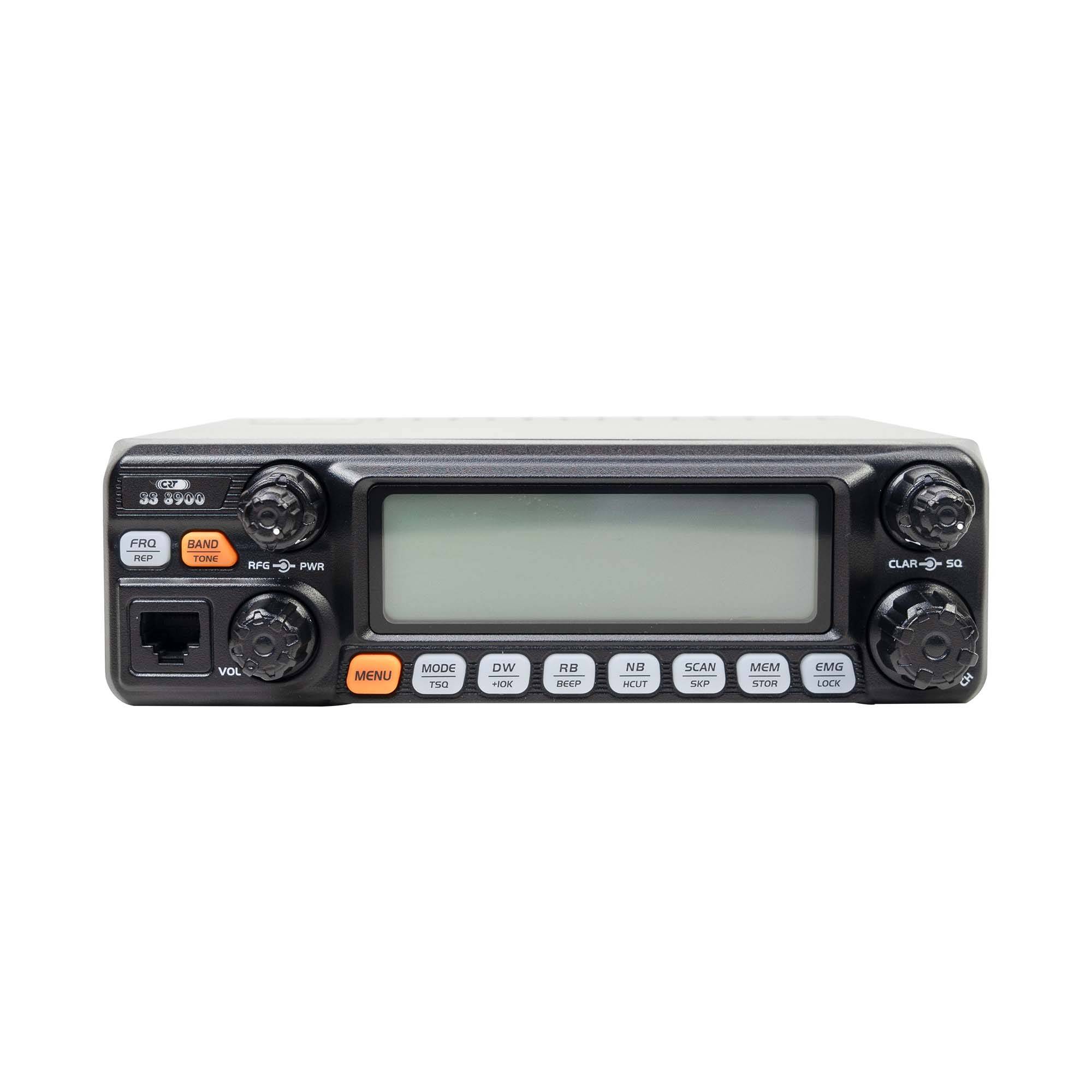 Amateurfunksender CRT SS 8900 AM, FM, LSB, USB, CW 28-29,7 MHz, ASQ, RF Gain, Roger Beep, 12 V, programmierbar