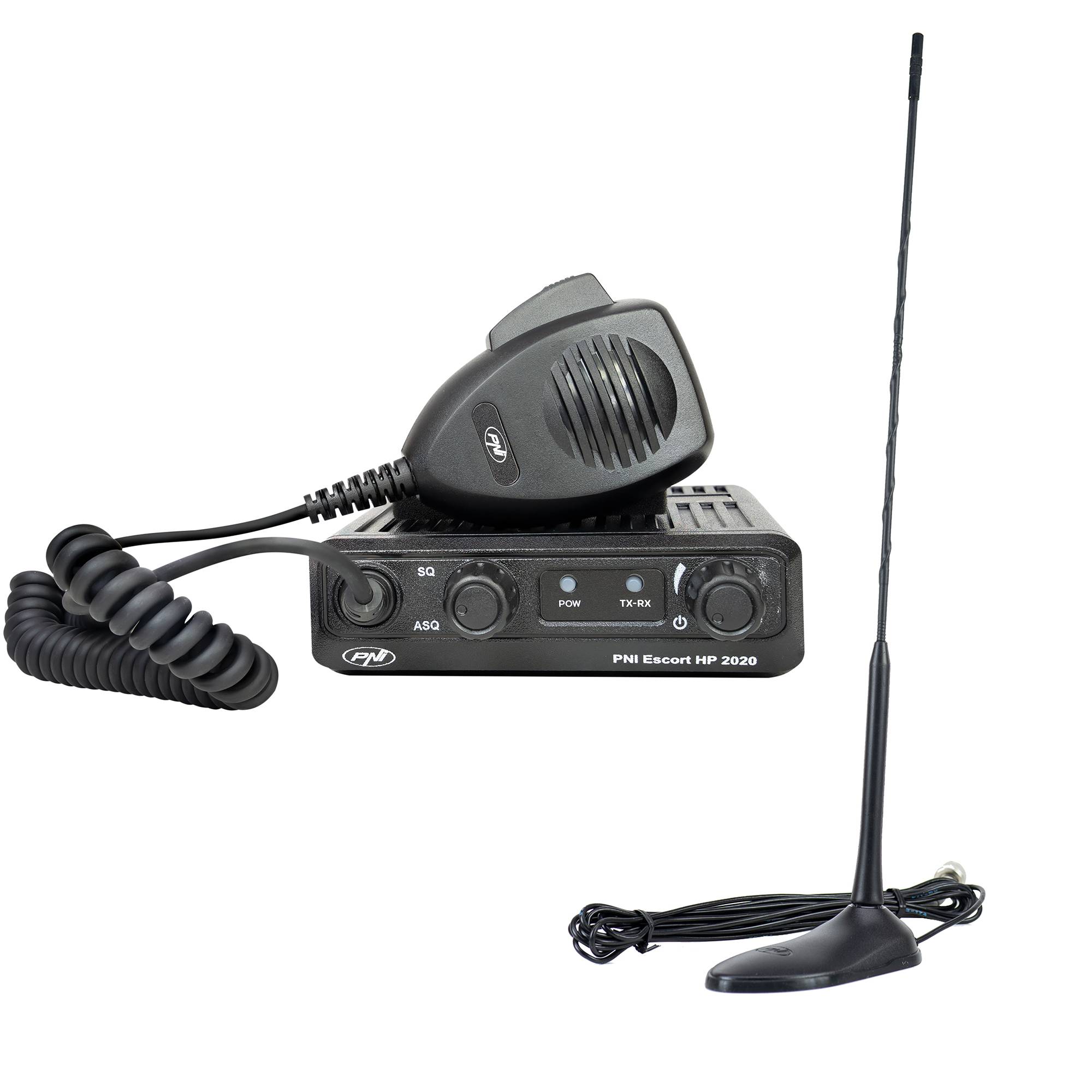 Kit Radiosender CB PNI Escort HP 2020 Einzelkanal 22 mit Antenne CB PNI Extra 45 mit Magnet