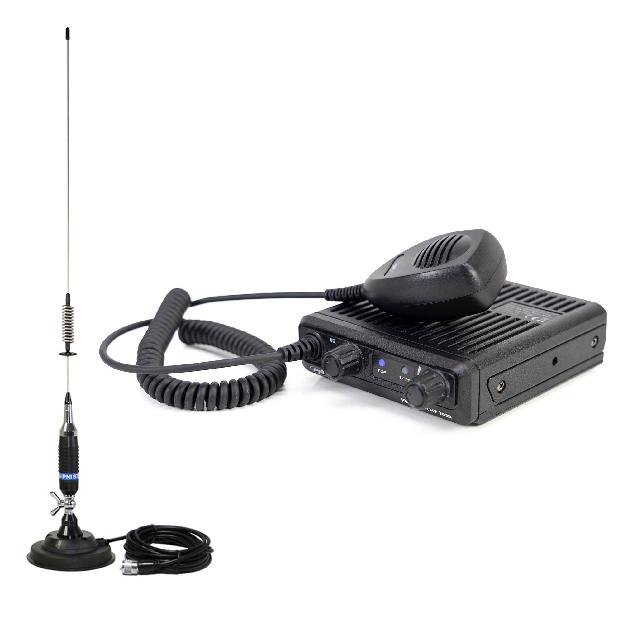 Kit CB-Radiosender PNI Escort HP 2020 Einkanal 22 mit CB-Antenne PNI S75 mit Magnet