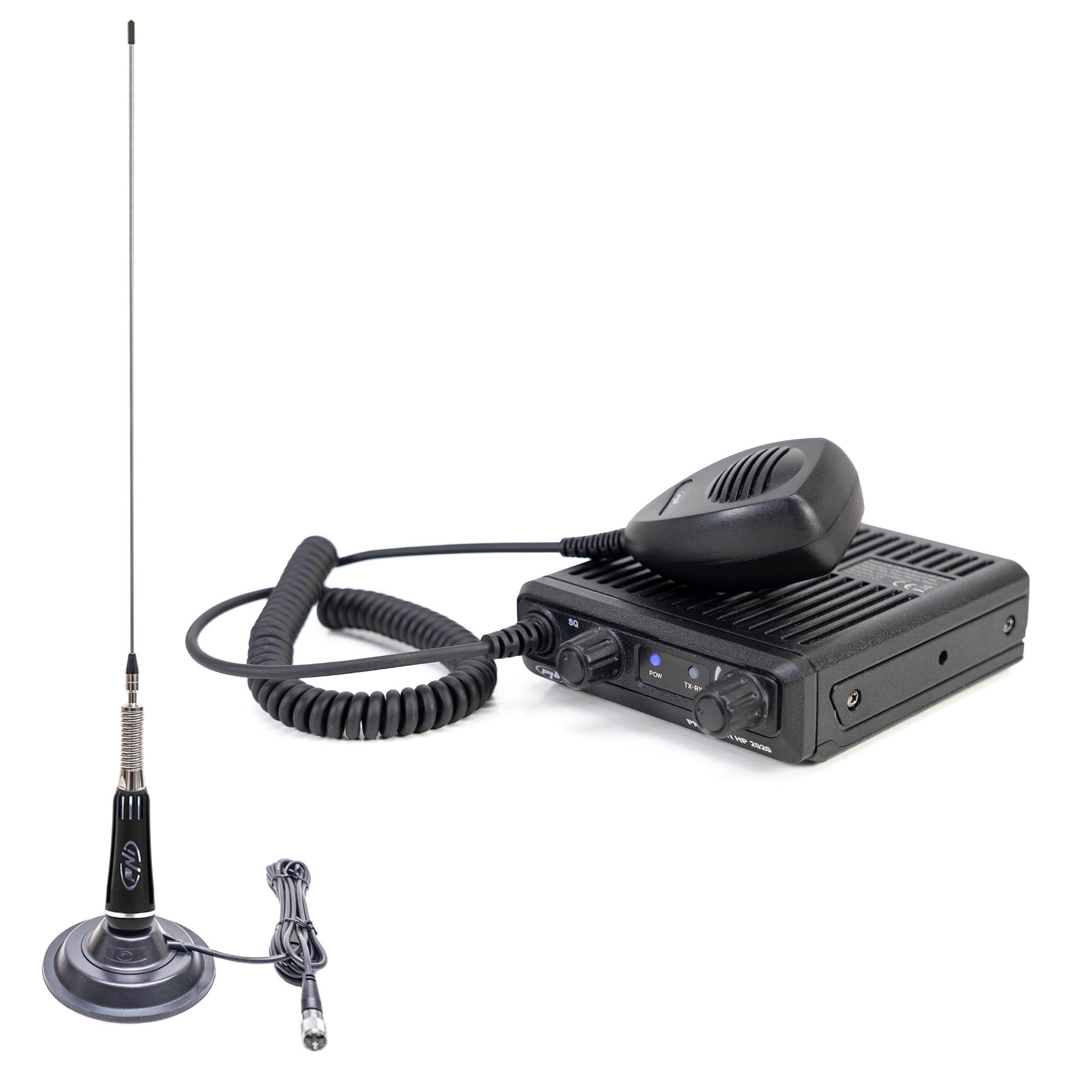 Kit Radiosender CB PNI Escort HP 2020 Einzelkanal 22 mit Antenne CB PNI LED 2000 mit mitgeliefertem Magnet
