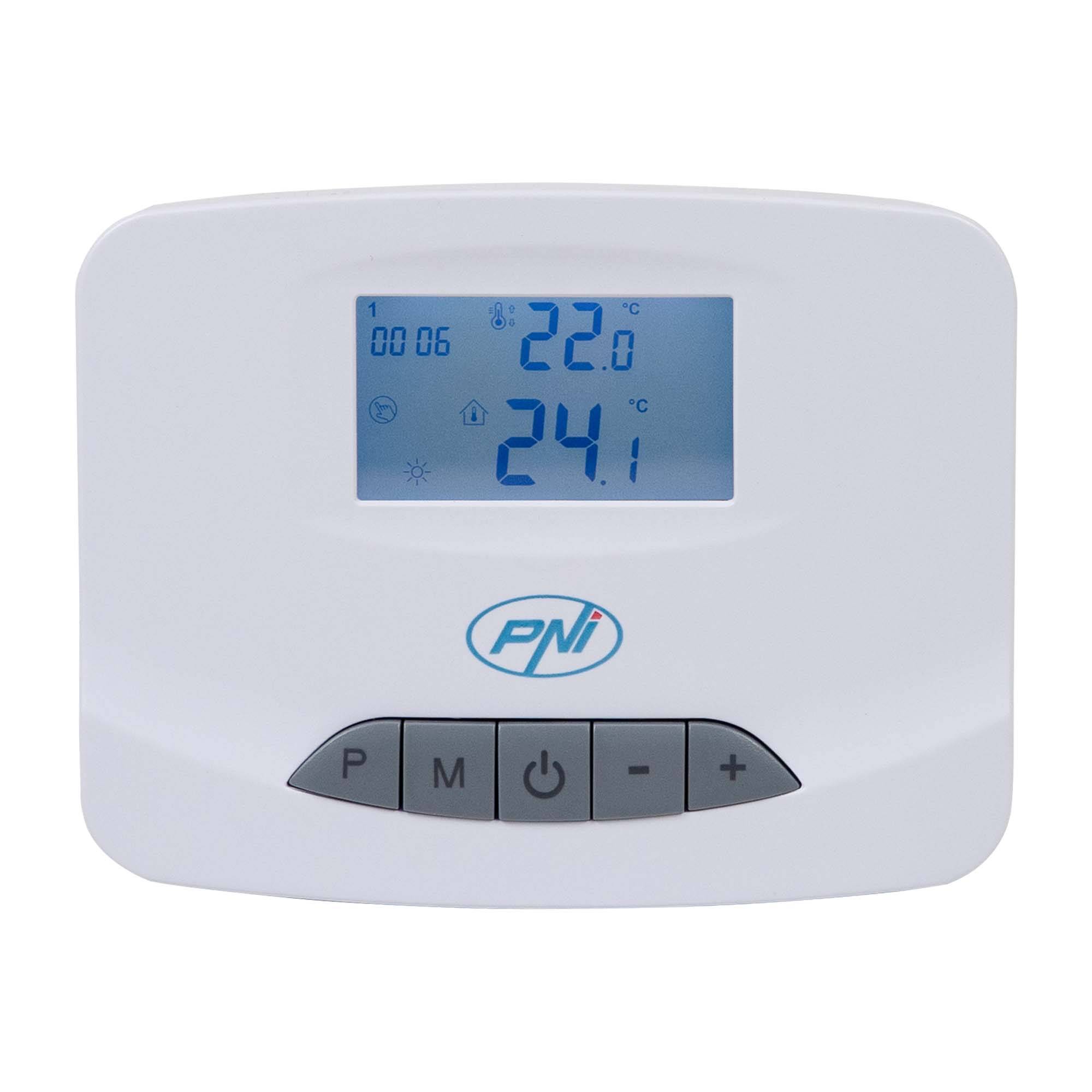 Wi-Fi-Automatisierungskit PNI CT28 Pro 4 für Fußbodenheizung, Tuya Smart Mobile App, 4 Steuergeräte und Internet-Hub enthalten