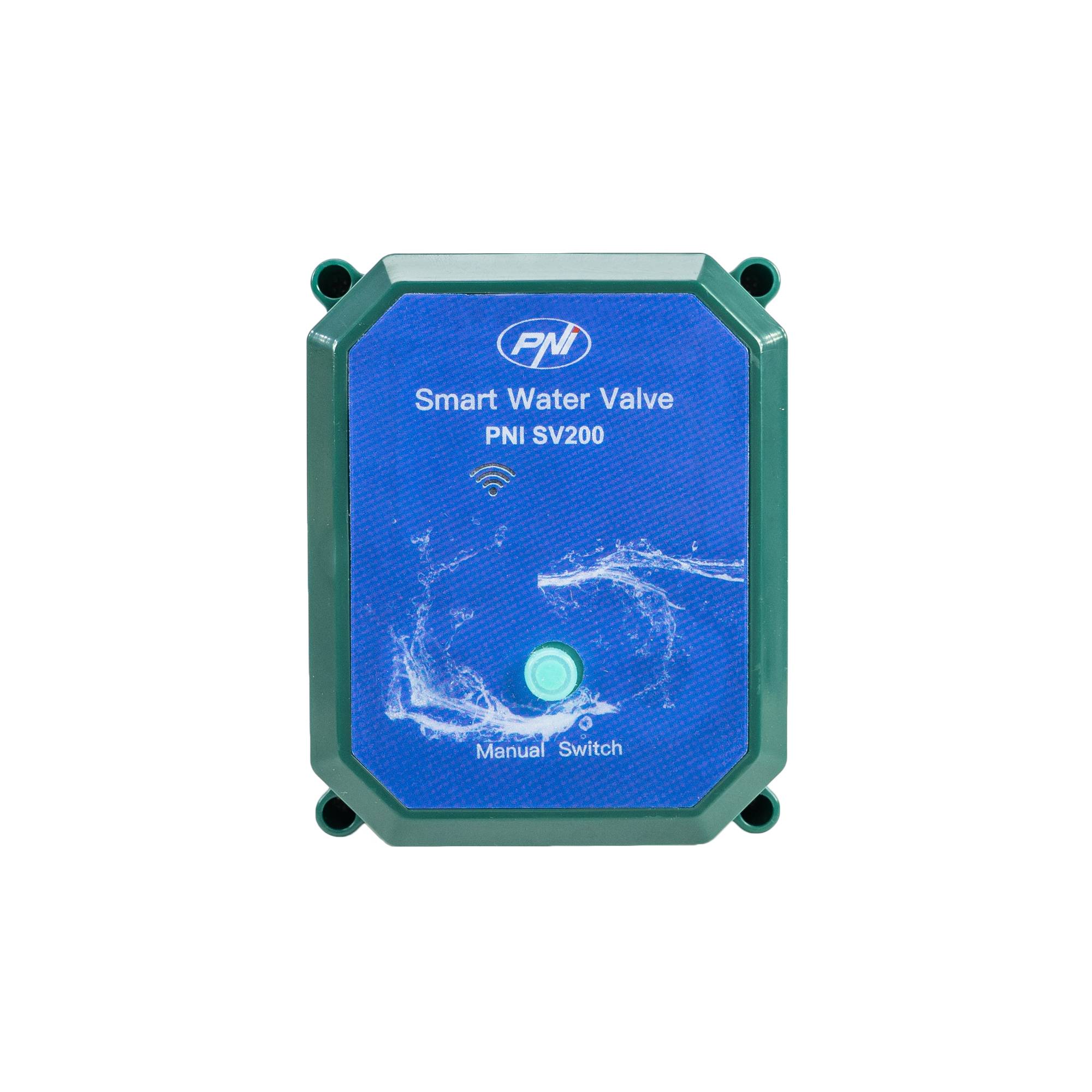 Intelligentes Wasserventil PNI SV200, Wi-Fi-Konnektivität, IP65, DN20, 3/4 Tuya-Anwendung, kompatibel mit Amazon Alexa und Google Home