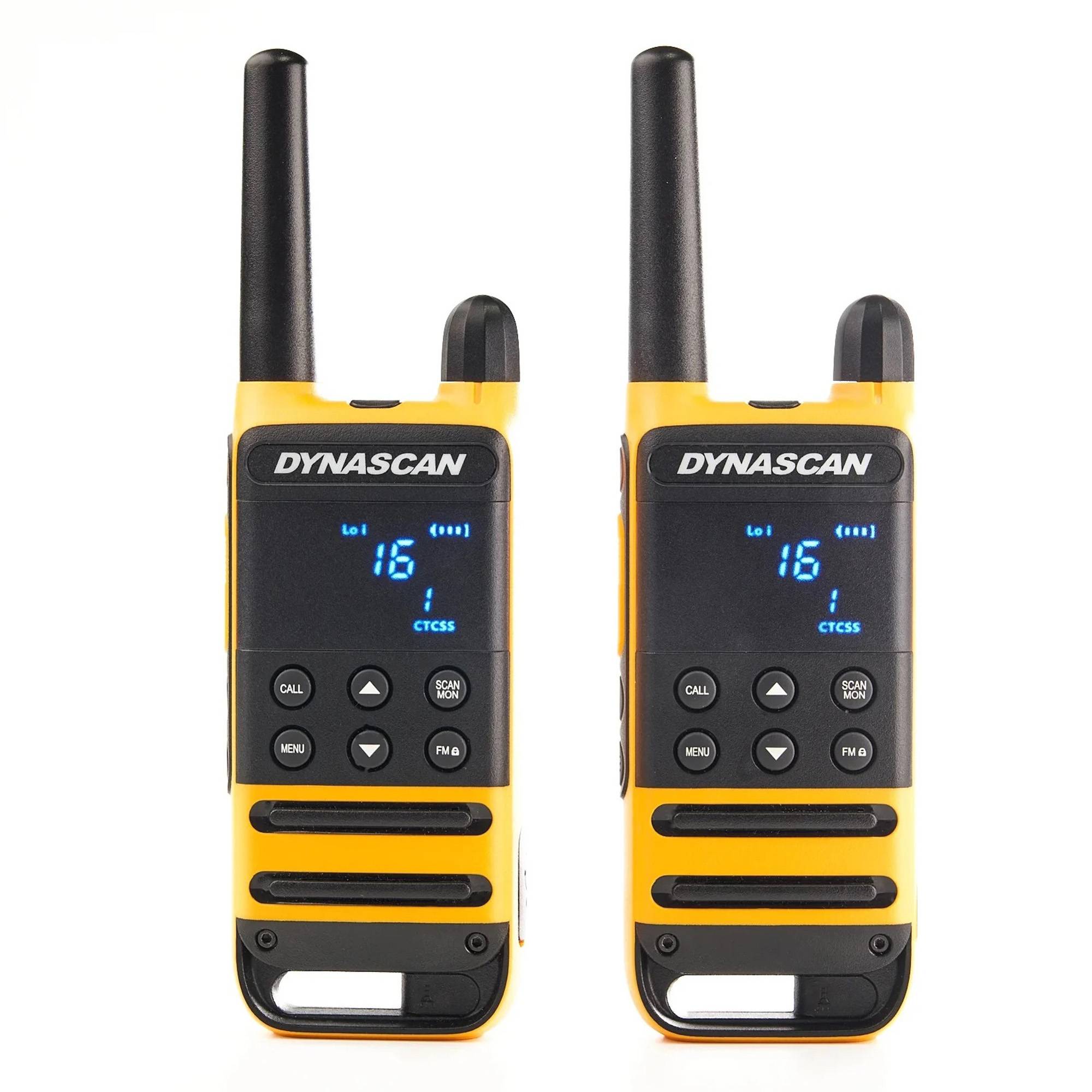PMR PNI Dynascan P19 tragbarer Radiosender, 446 MHz, 0,5 W, 16 Kanäle, IP54, 2er-Set