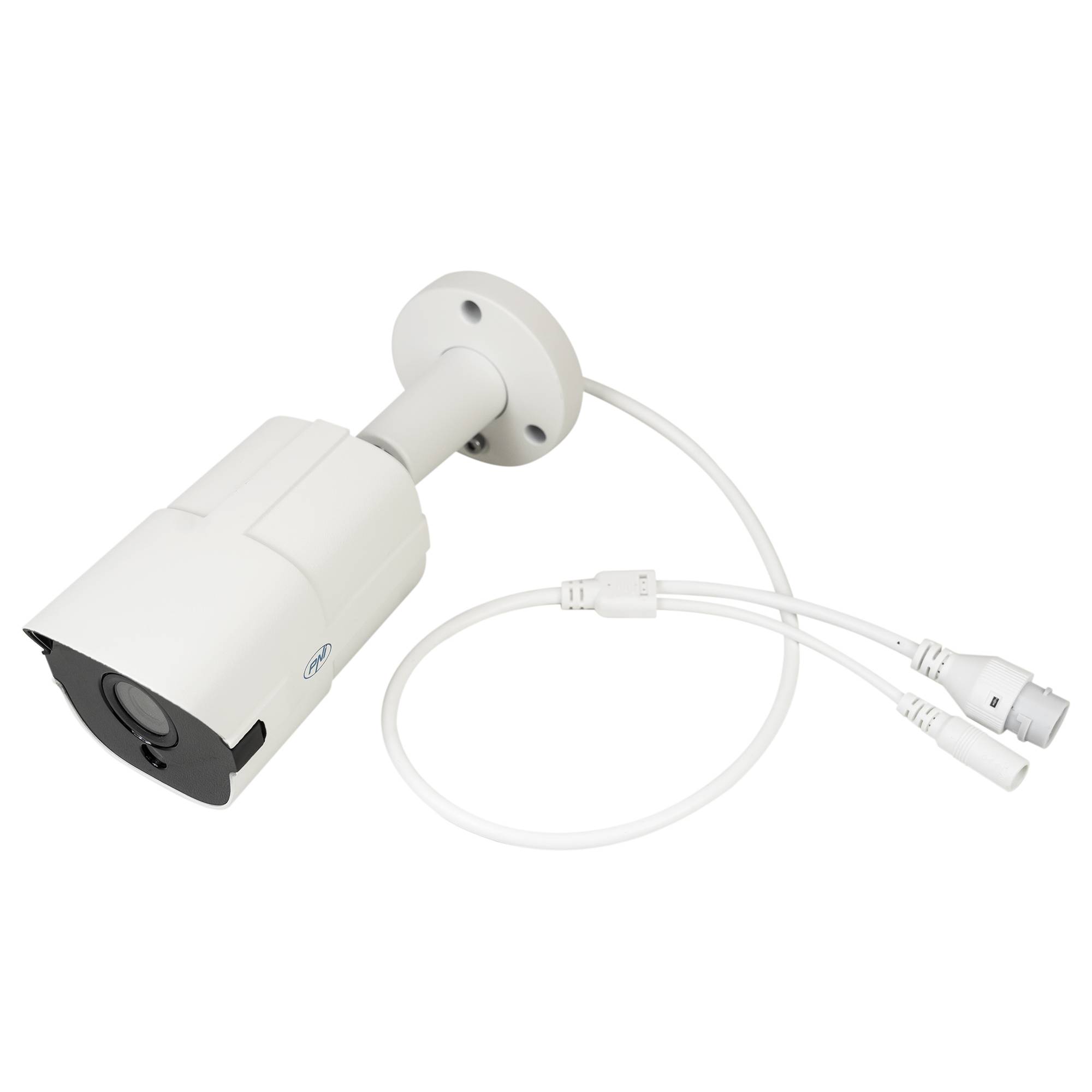 Videoüberwachungskamera PNI IP818J, POE, Bullet 8MP, Schwarzlicht, 2,8-mm-Objektiv, für den Außenbereich, weiß