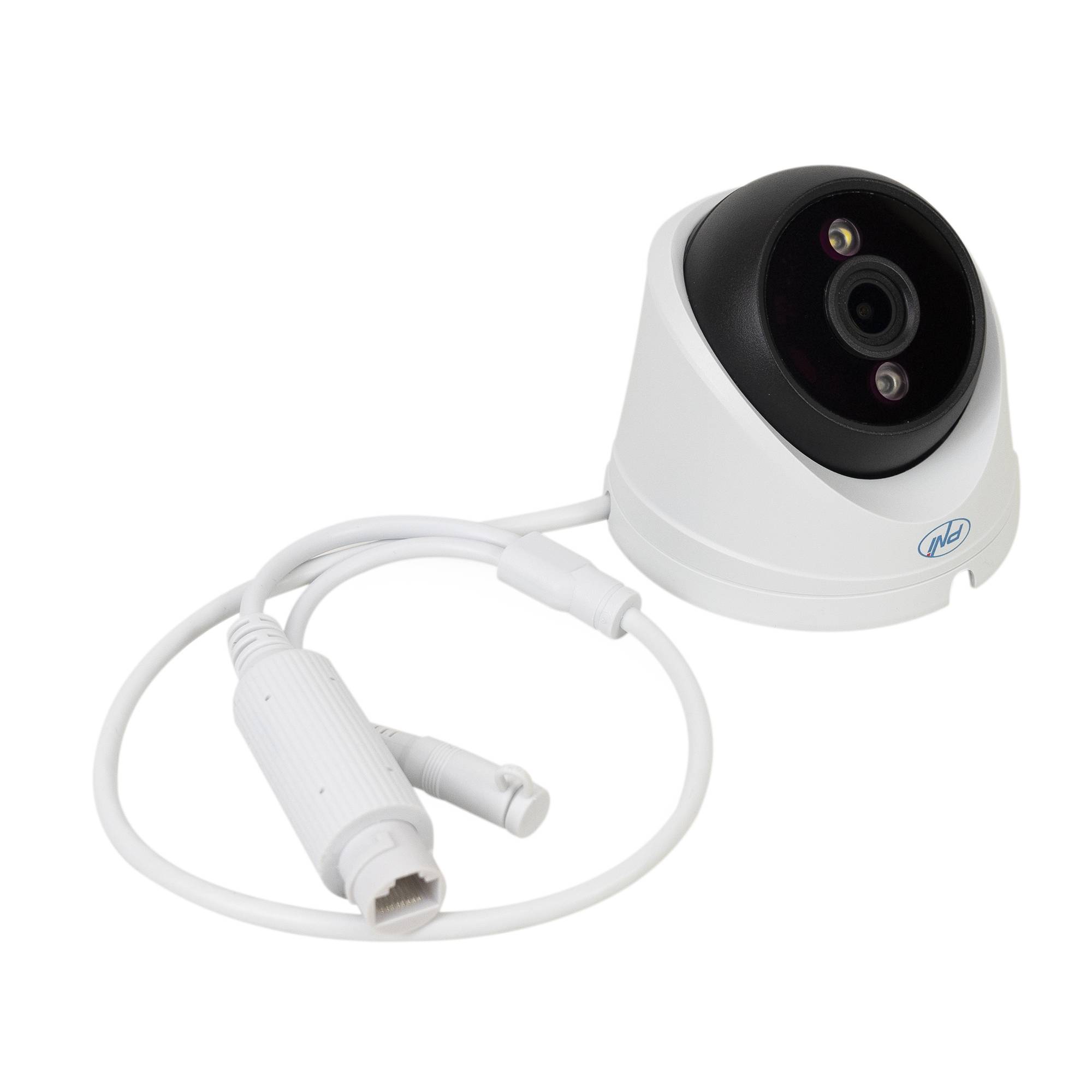 PNI IP808J POE Videoüberwachungskamera, 8MP, Schwarzlicht, 2,8mm Objektiv, für den Außenbereich, weiß