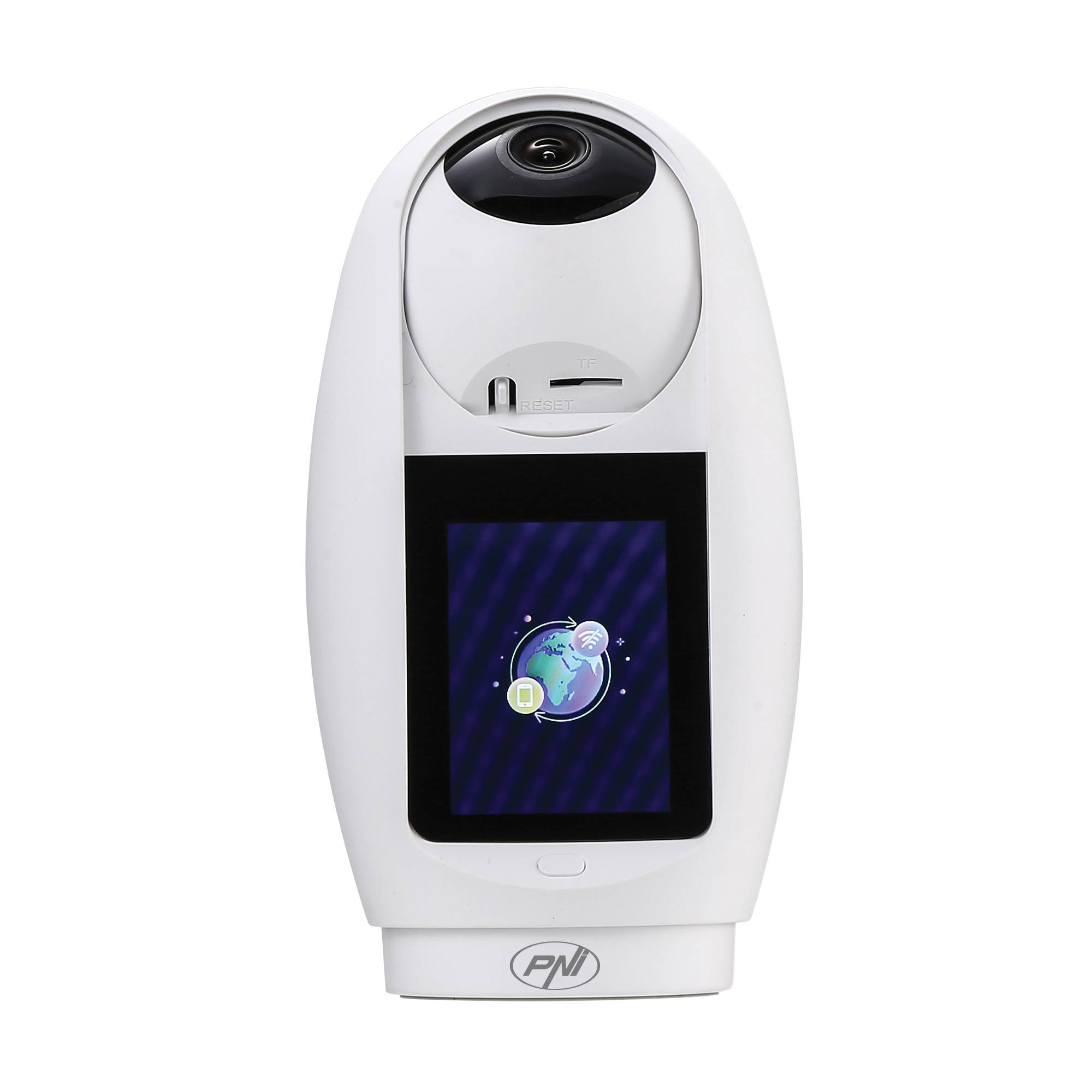 PNI IP733 3MP Videoüberwachungskamera, Zwei-Wege-Audio und Video, mit Bluetooth-Ruftaste, Bildschirm, Babyphone-Funktion