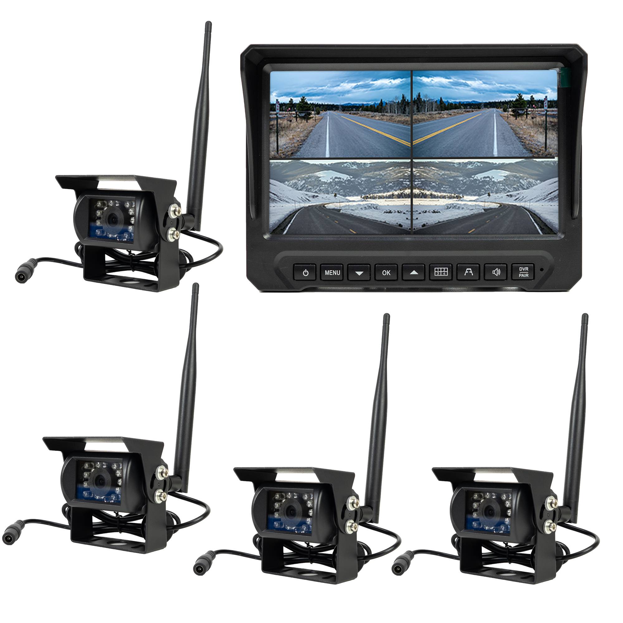 PNI TRK504 kabelloses Videoüberwachungsset für LKW-DVR mit LCD-Monitor und 4 Kameras