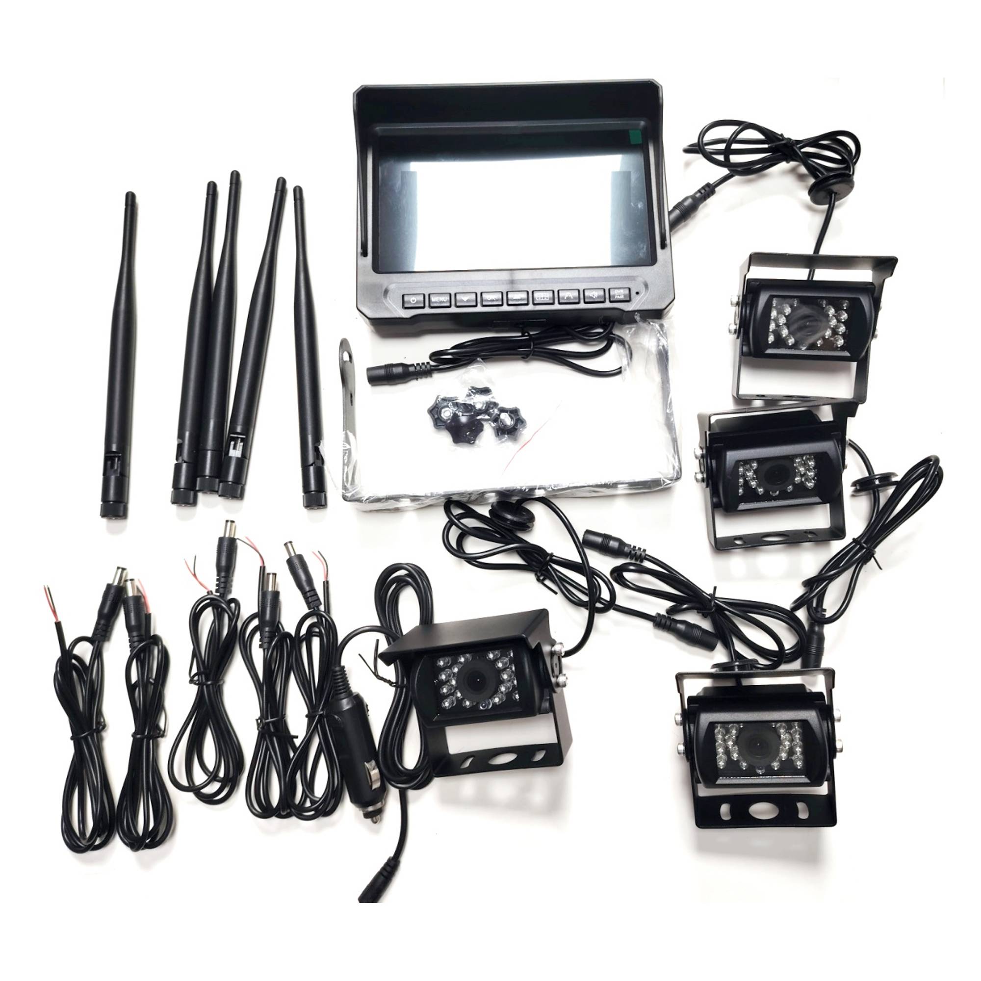 PNI TRK504 kabelloses Videoüberwachungsset für LKW-DVR mit LCD-Monitor und 4 Kameras
