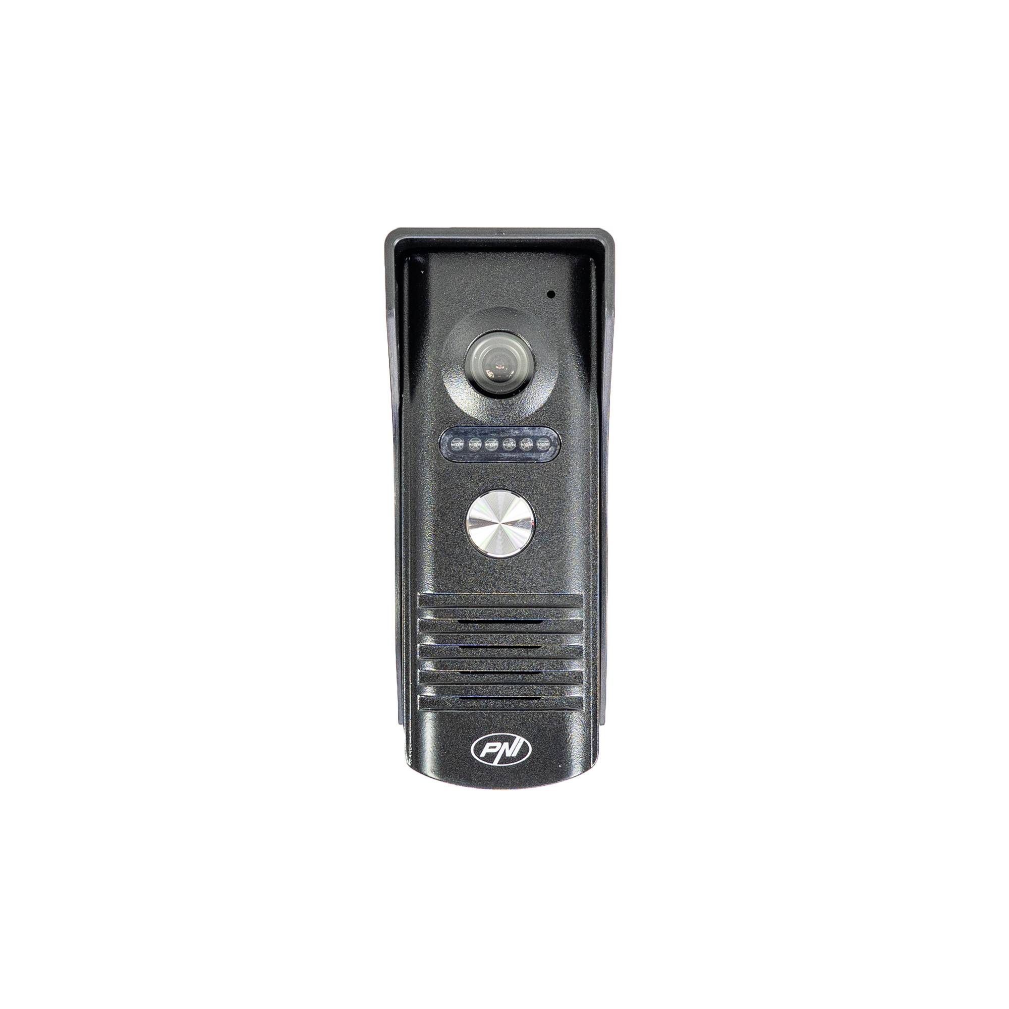 PNI DF930 Video-Gegensprechanlage mit 1 Monitor, 7-Zoll-LCD-Bildschirm, 800 x 480, elektromagnetischer Yala-Ausgang, schwarz