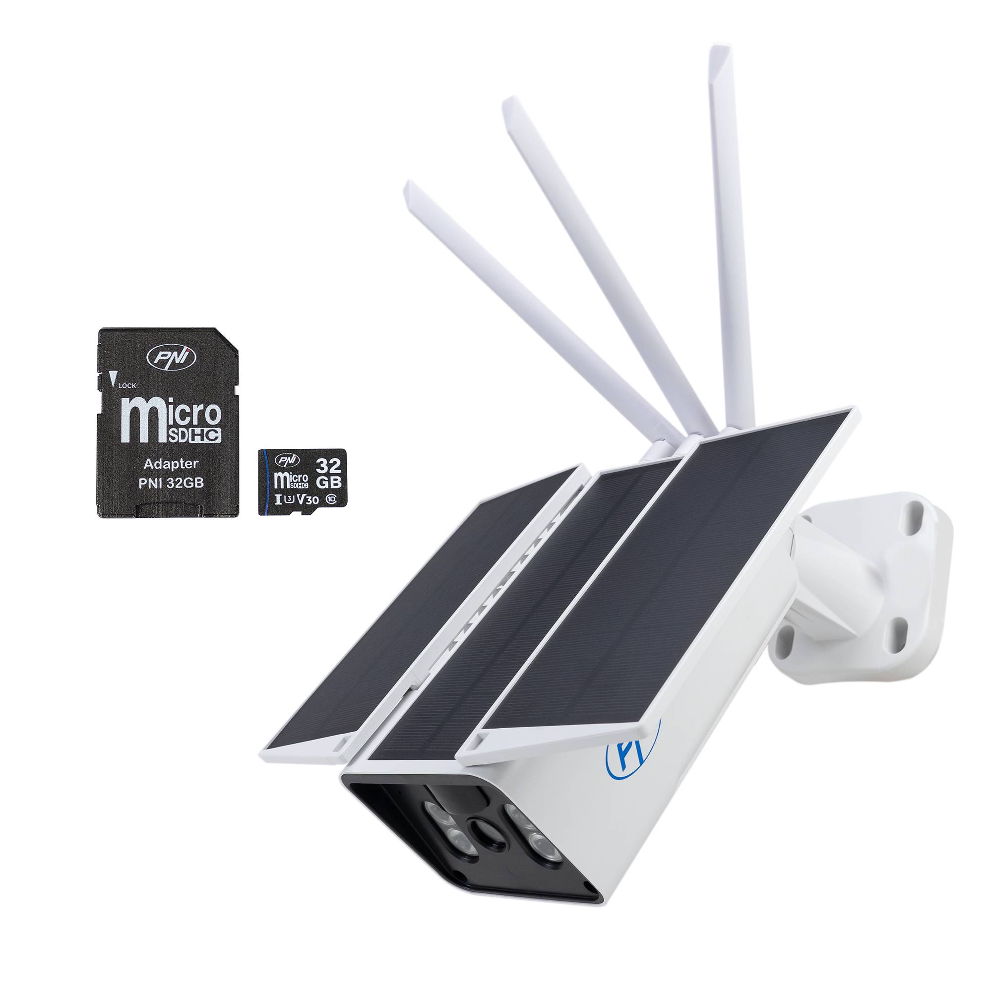 PNI SafeHome PT950LR 1080P 2MP-Videoüberwachungskamera mit 6-W-Solarpanel, WLAN, Akku, Steuerung über Tuya Smart-Anwendung, Integration in Szenarien