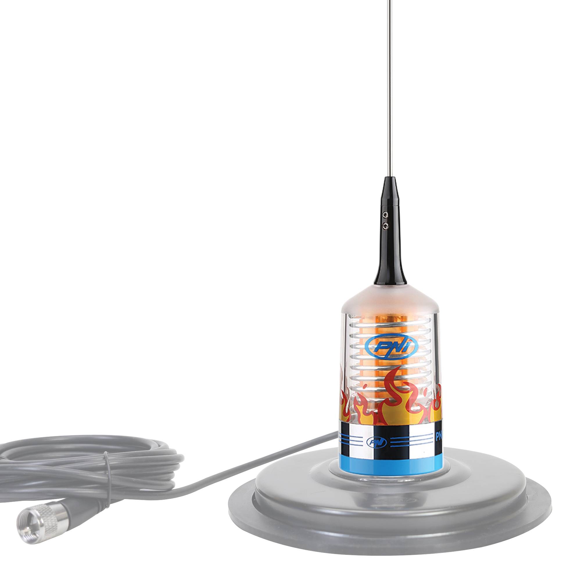 CB-Antenne PNI TRUCKER 9000 PL mit LED, Länge 180 cm, 26-30 MHz, 1000 W, ohne Steckerkabel PL259
