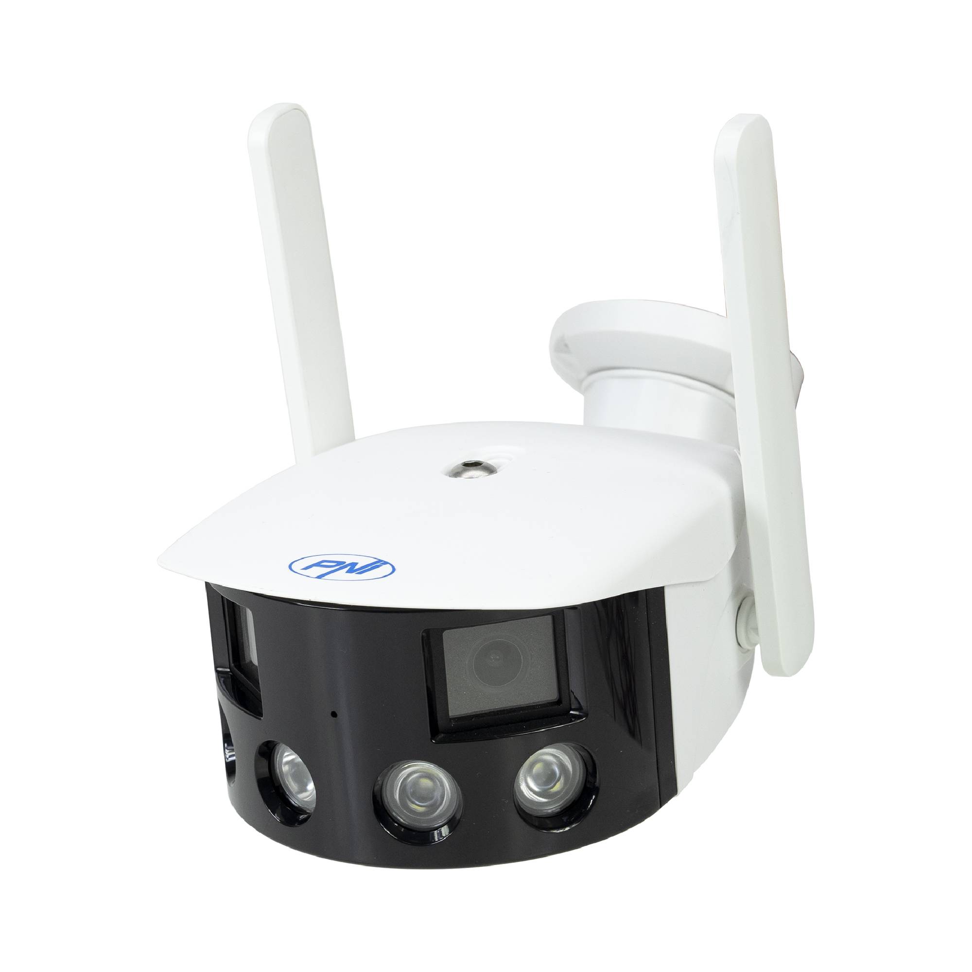 Videoüberwachungskamera PNI IP590, kabellos, mit IP, Doppelobjektiv, 2 x 2 MP, 180 Grad, Micro-SD-Kartensteckplatz