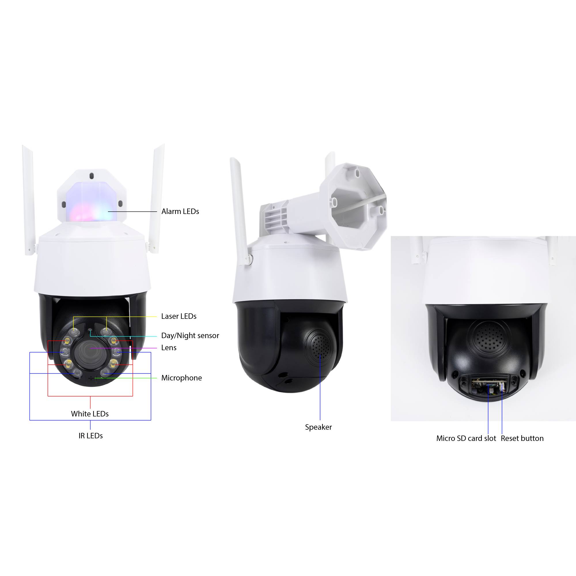Videoüberwachungskamera PNI House IP575 5MP WiFi mit IP, optischer Zoom 20x, Varioobjektiv