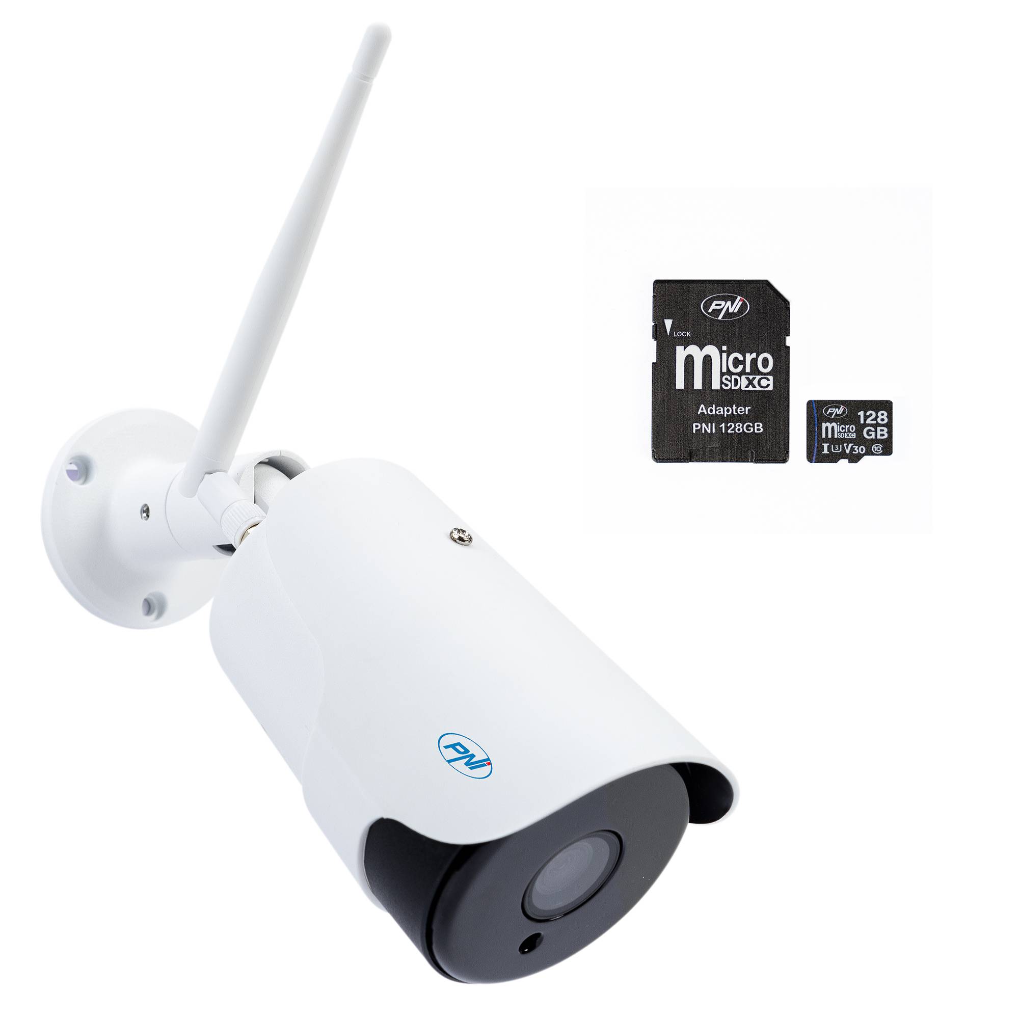 PNI House IP52LR 2MP 1080P drahtlose Videoüberwachungskamera mit IP für den Außen- und Innenbereich und microSD-Steckplatz, Nachtmodus APP CamHi