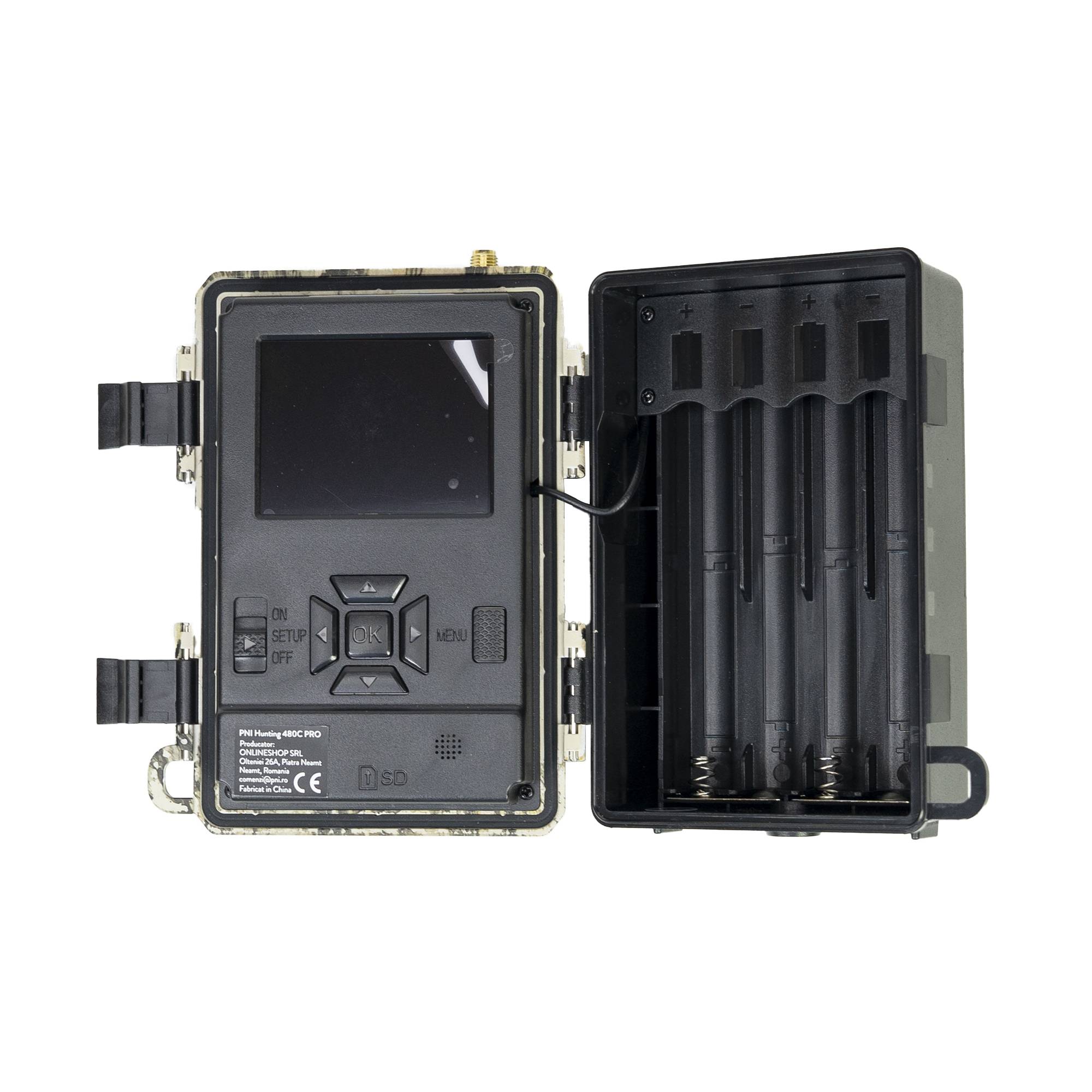 Jagdkamera PNI Hunting 480C PRO, 24 MP, mit 4G-Internet, GPS-Blickwinkel 60°