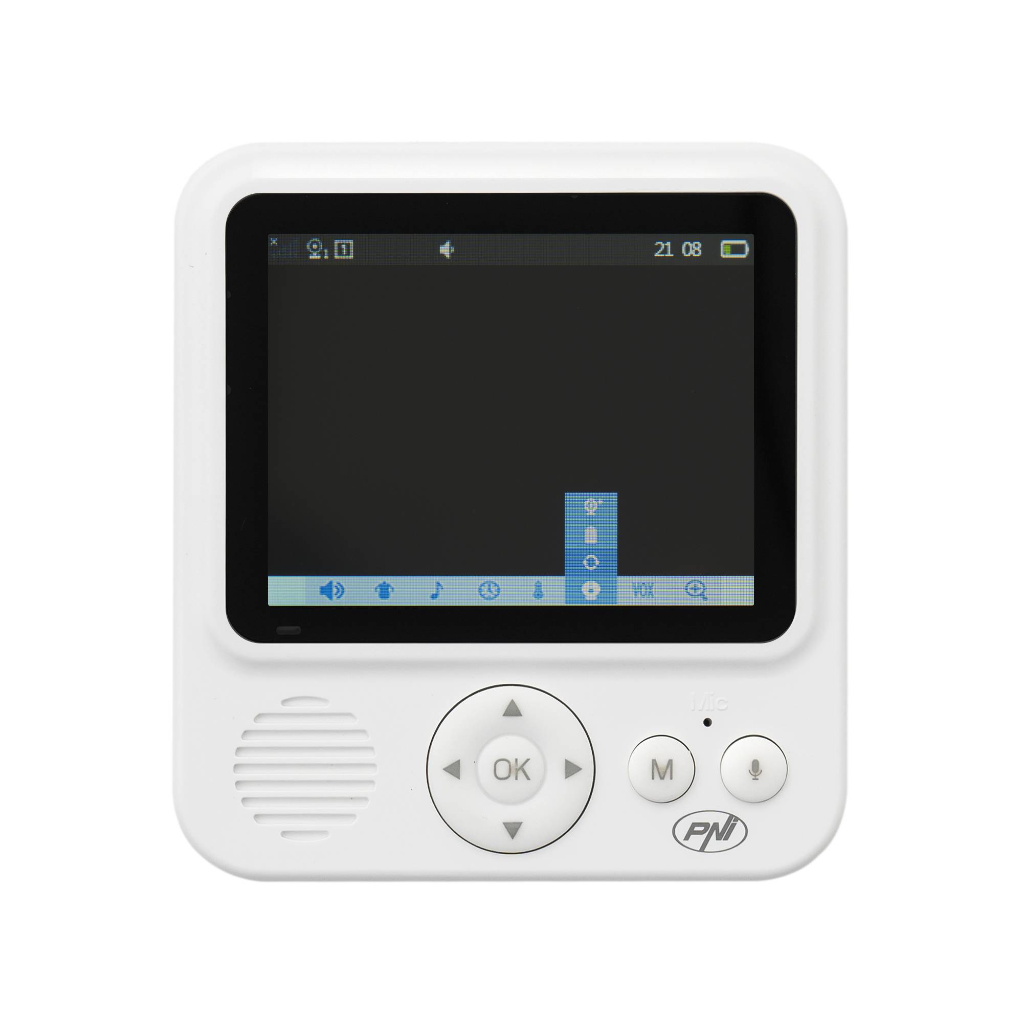 Video Babyphone PNI BM280 2,8 Zoll kabelloser 2,4 GHz Bildschirm, Temperatursensor, VOX, Nachtsicht, Zoomfunktion, Schlaflieder