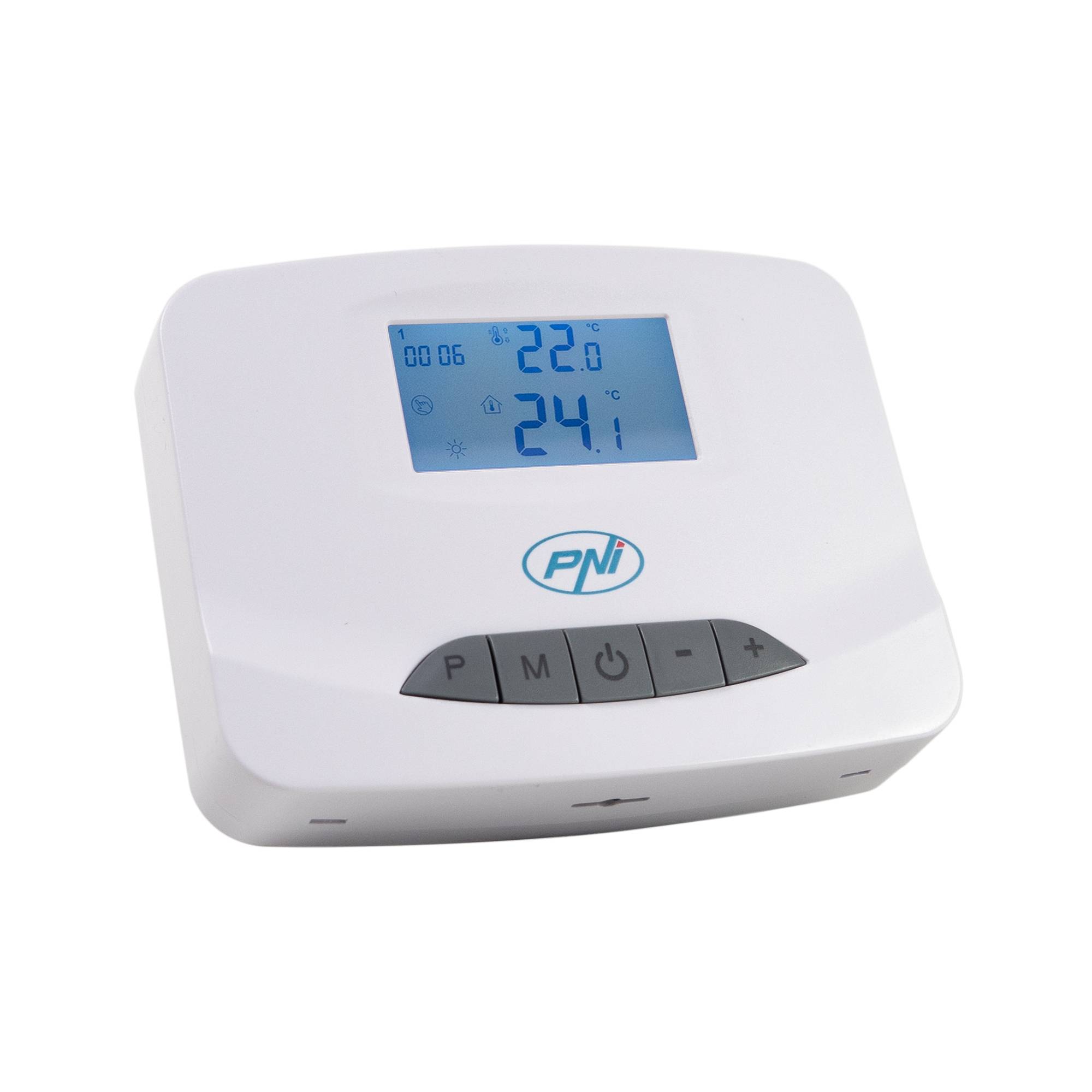 Drahtloses Thermostatsteuergerät PNI CT28 PRO für Fußbodenheizung, kompatibel mit dem Magnetventilsteuermodul PNI CT28M und dem PNI CT28WIFI Hub zu
