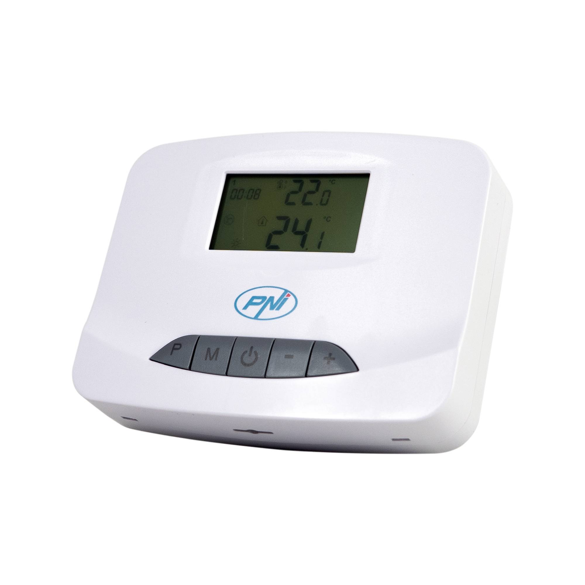 Drahtloses Thermostatsteuergerät PNI CT28 PRO für Fußbodenheizung, kompatibel mit dem Magnetventilsteuermodul PNI CT28M und dem PNI CT28WIFI Hub zu