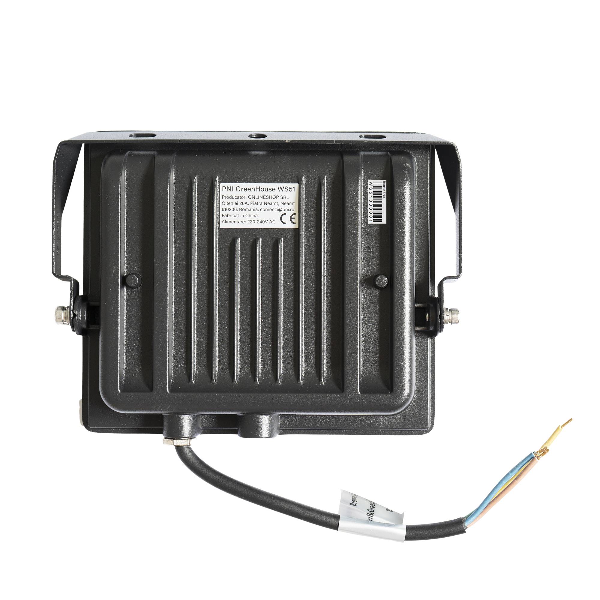 Schlanker LED-Reflektor PNI GreenHouse WS51 50W, 6400K, 3898 lm, 184,5*29*160mm