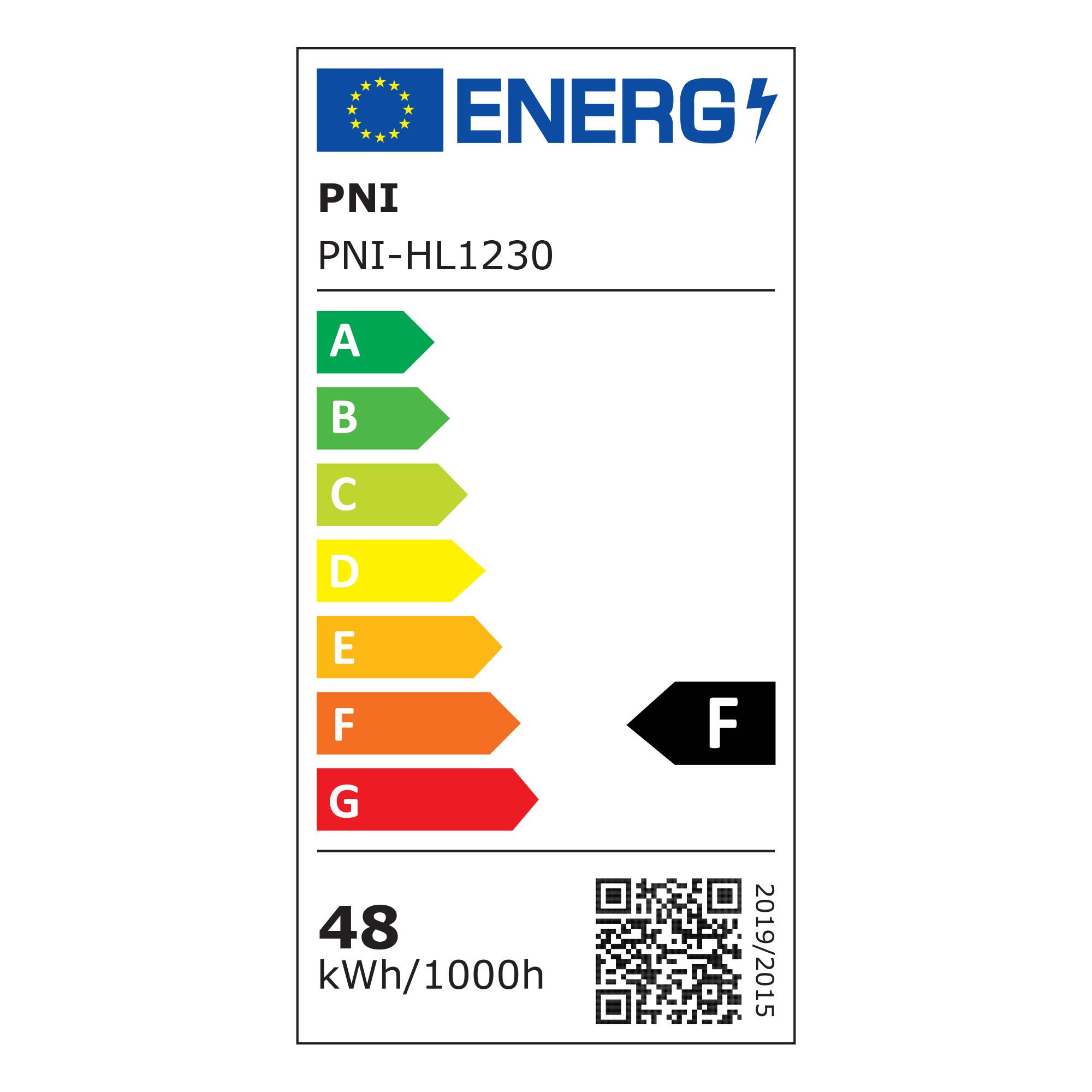 LED-Panel PNI H-Light 1230, 48 W, 1200 x 295 mm, 4800 lm, 6400 K, für den Innenbereich, Einbau, kaltweiß