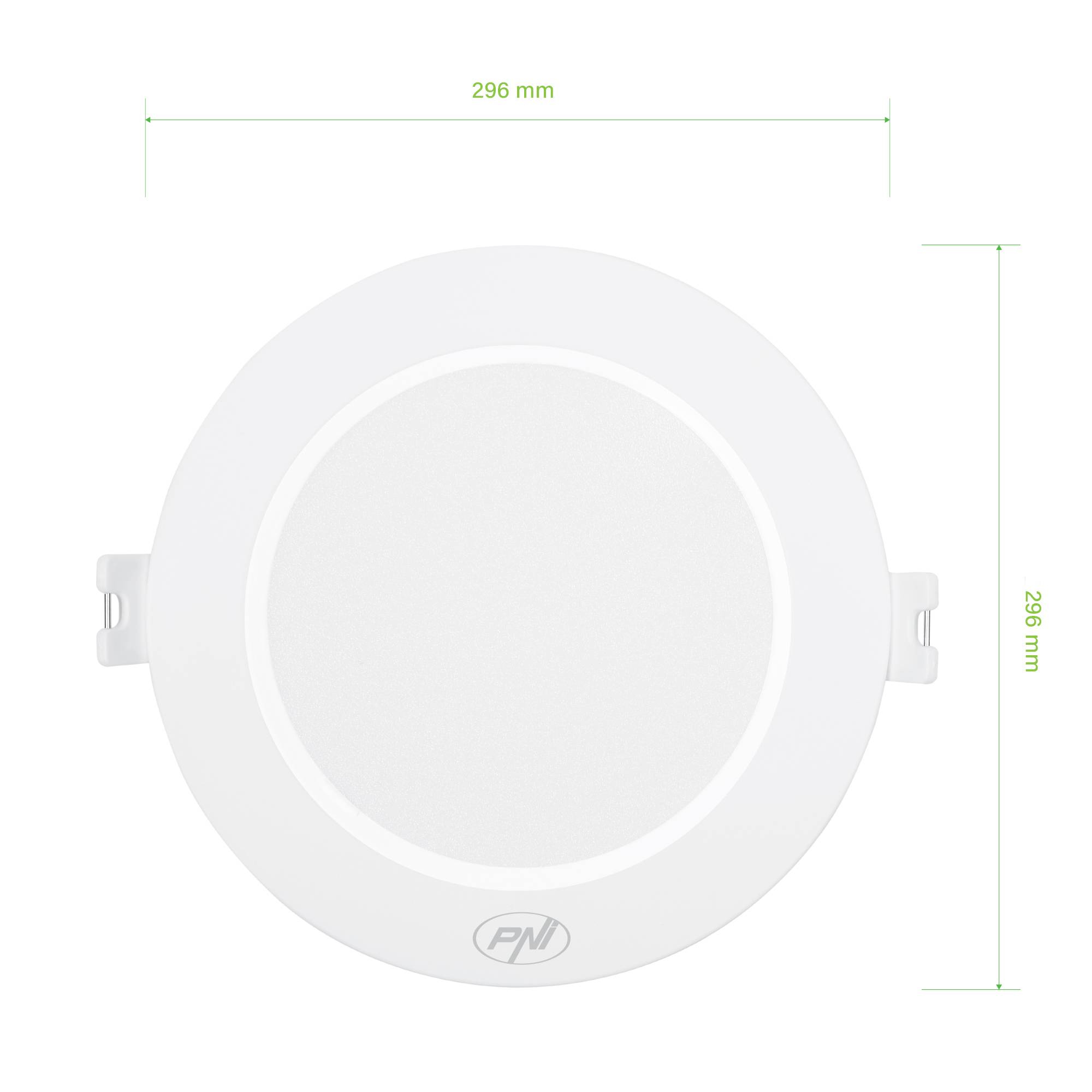 LED-Spot PNI D-Light CL2524 24 W, einbaubar, rund 29 cm, 6400 K, Stromversorgung 230 V, 2640 lm, kaltweiß