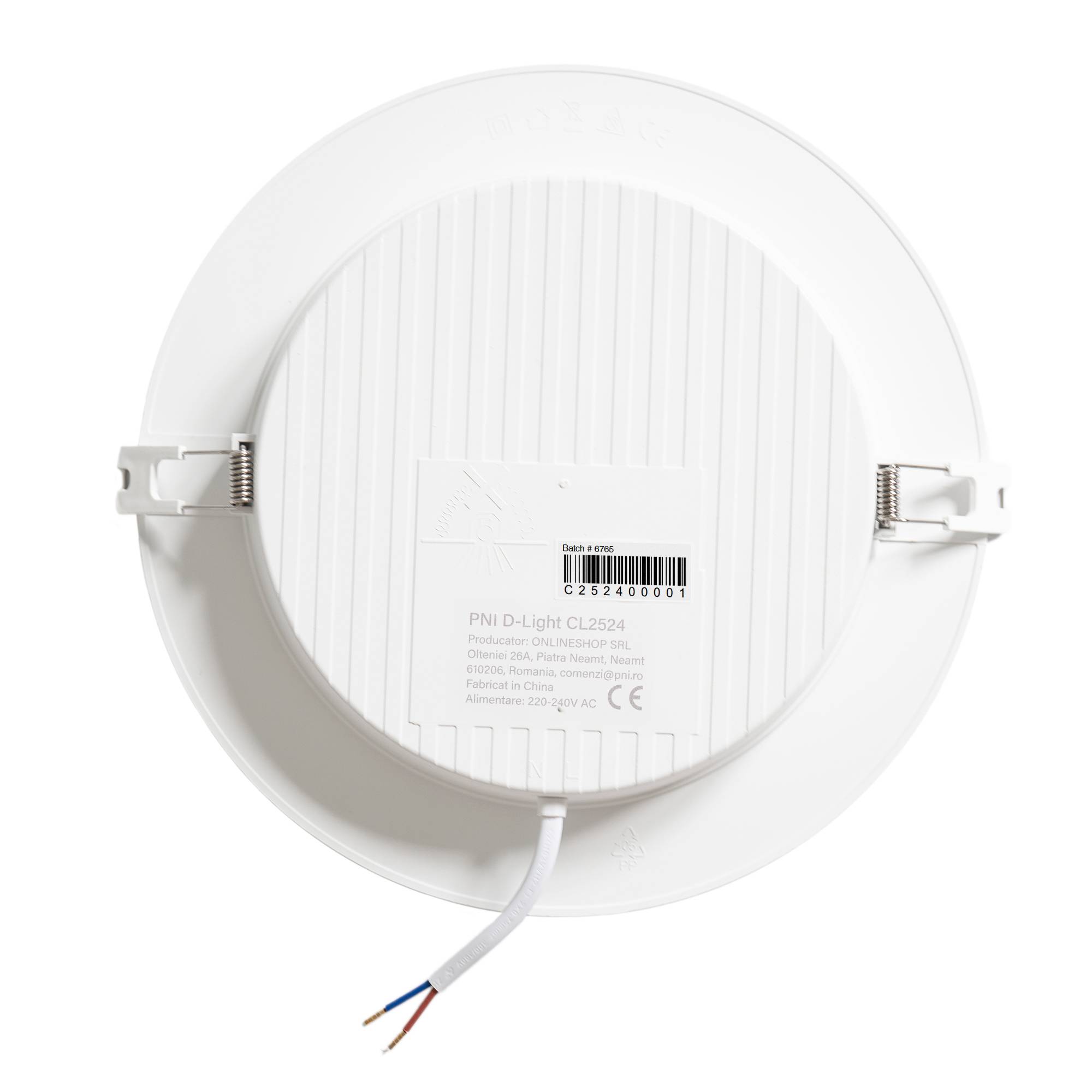 LED-Spot PNI D-Light CL2524 24 W, einbaubar, rund 29 cm, 6400 K, Stromversorgung 230 V, 2640 lm, kaltweiß