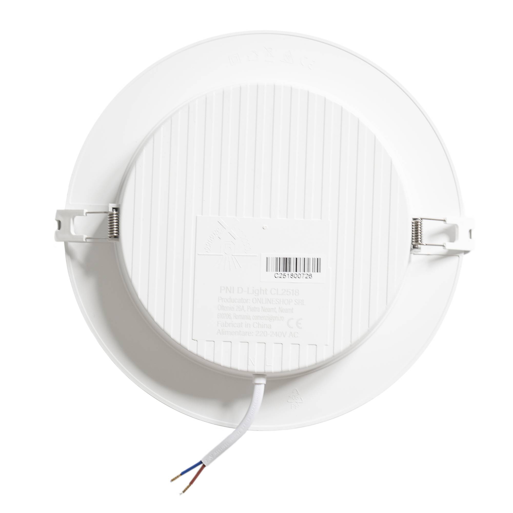 LED-Spot PNI D-Light CL2518 18 W, einbaubar, rund 22 cm, 6400 K, Stromversorgung 230 V, 1980 lm, kaltweiß