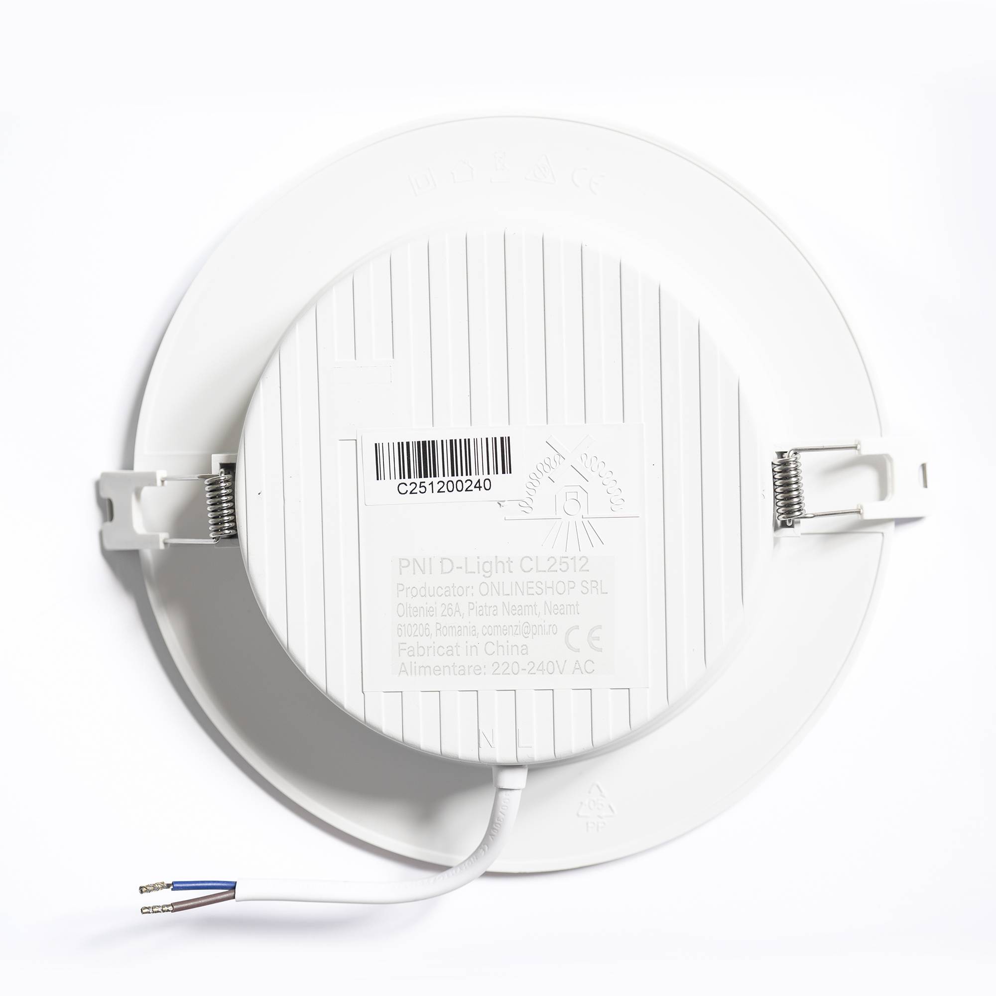 LED-Strahler PNI D-Light CL2512 12W, Einbau, rund 17 cm, 4200K, 230V Netzteil, 1320 lm, neutralweiß