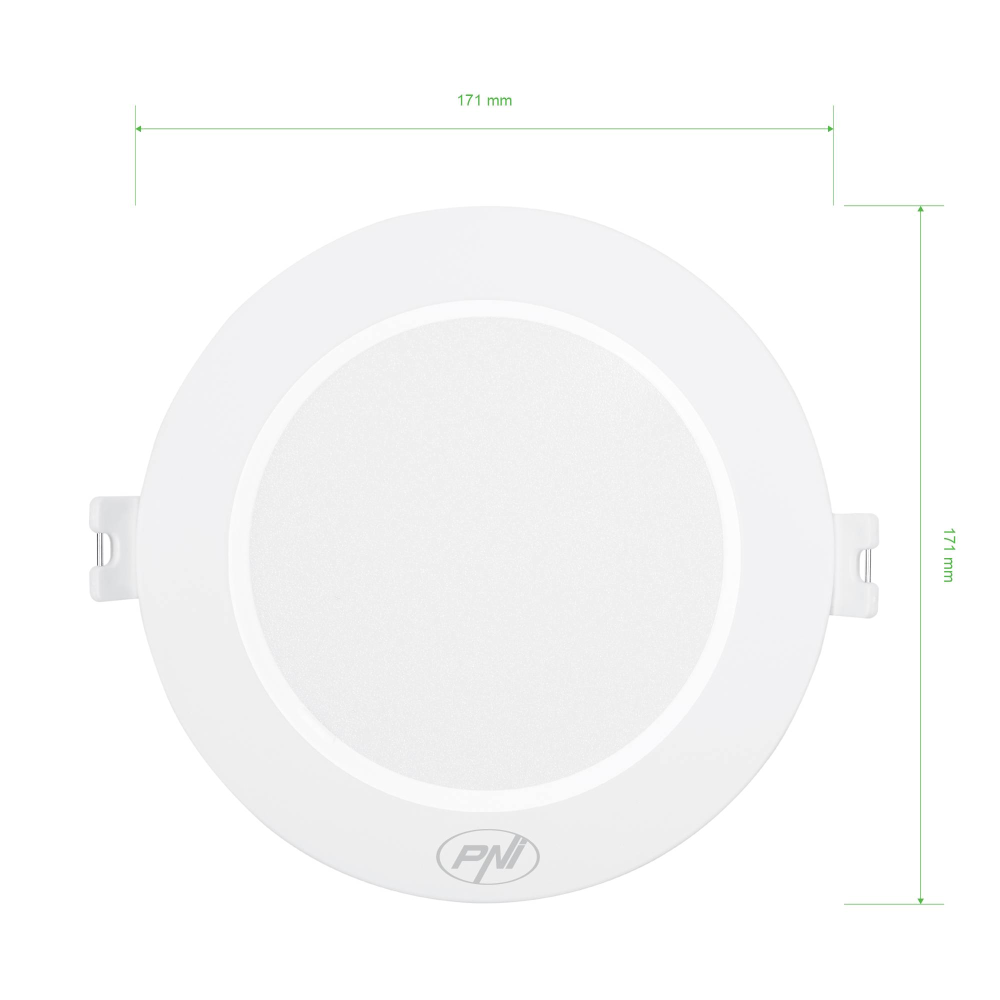 LED-Strahler PNI D-Light CL2512 12W, Einbau, rund 17 cm, 4200K, 230V Netzteil, 1320 lm, neutralweiß