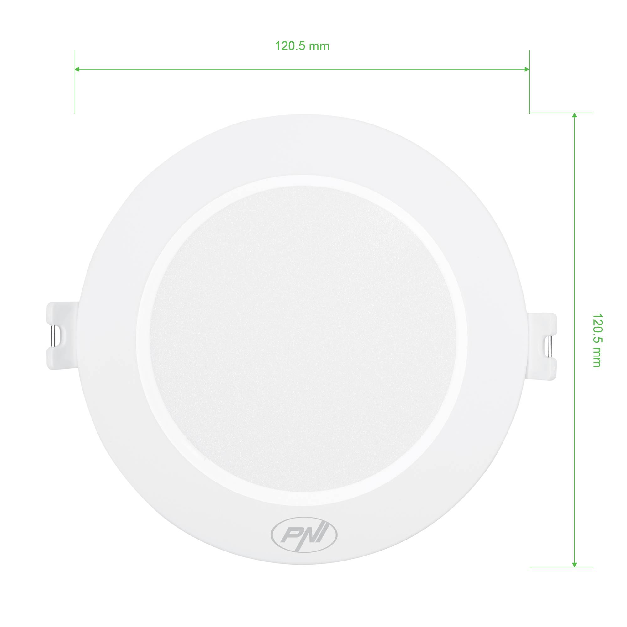 LED-Spot PNI D-Light CL2507 6W, einbaubar, rund 120 mm, 4200K, Stromversorgung 230V, 660 lm, neutralweiß