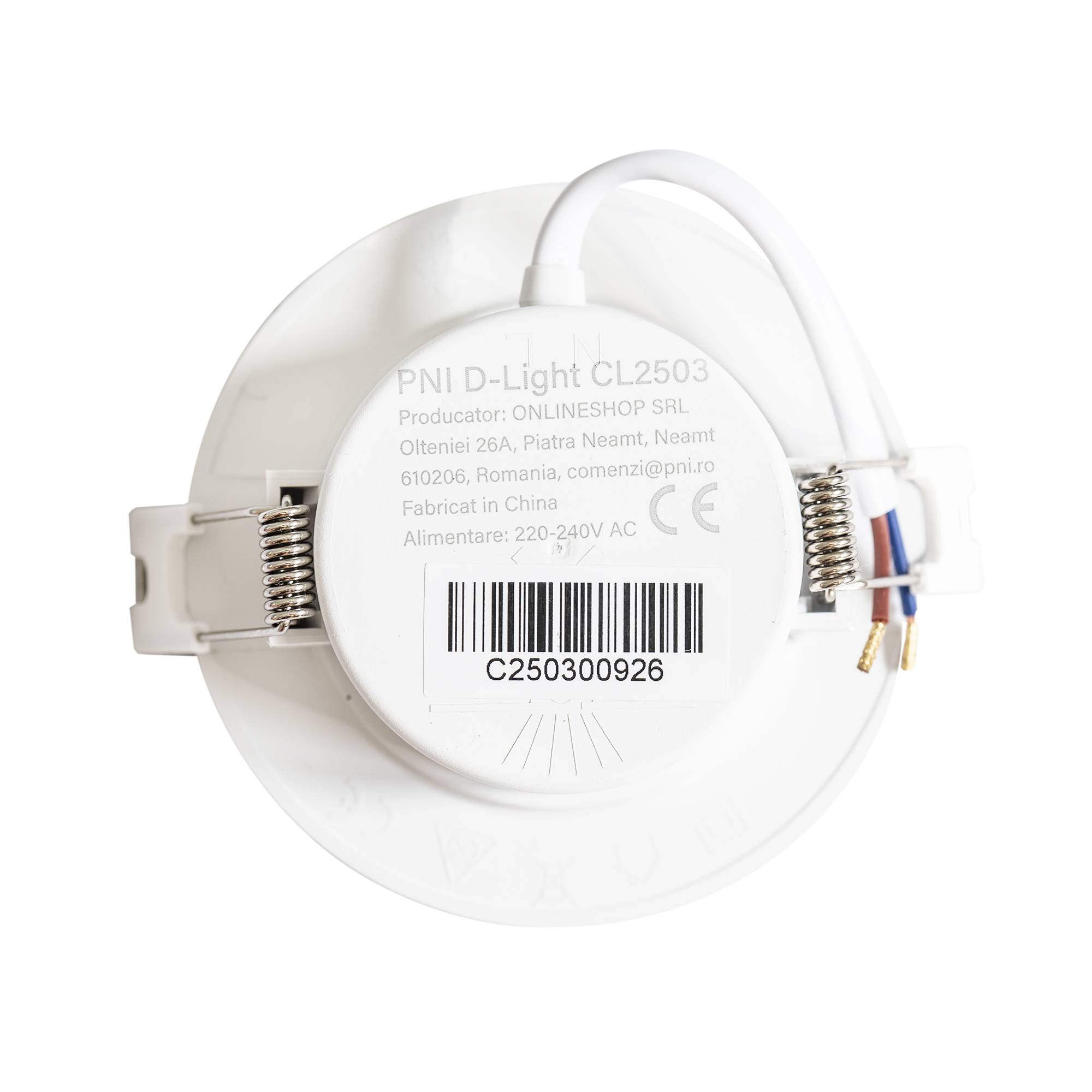 LED-Strahler PNI D-Light CL2503 3W, Einbau, rund 9 cm, 6400K, 230V Stromversorgung, 330 lm, kaltweiß
