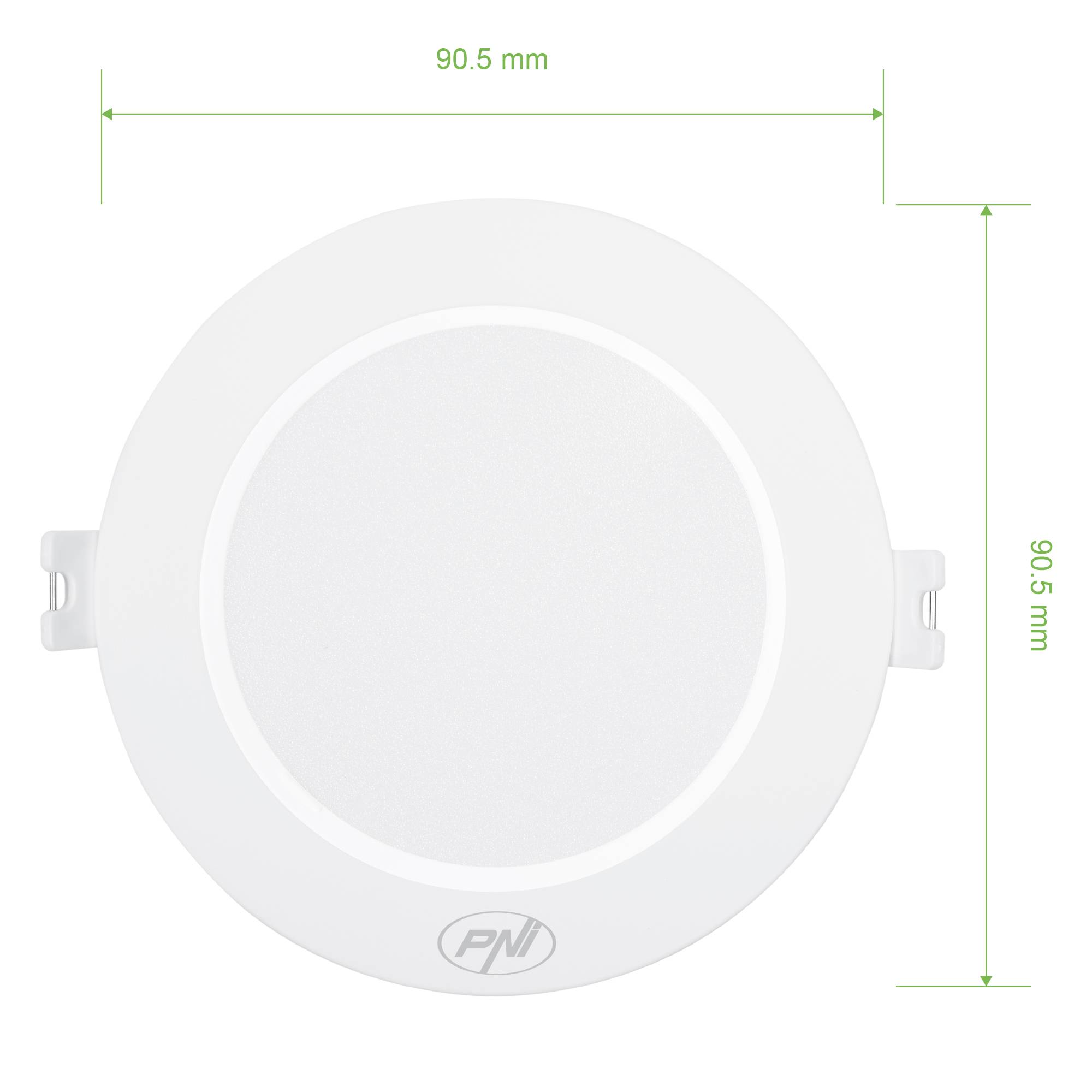 LED-Strahler PNI D-Light CL2503 3W, Einbau, rund 9 cm, 6400K, 230V Stromversorgung, 330 lm, kaltweiß