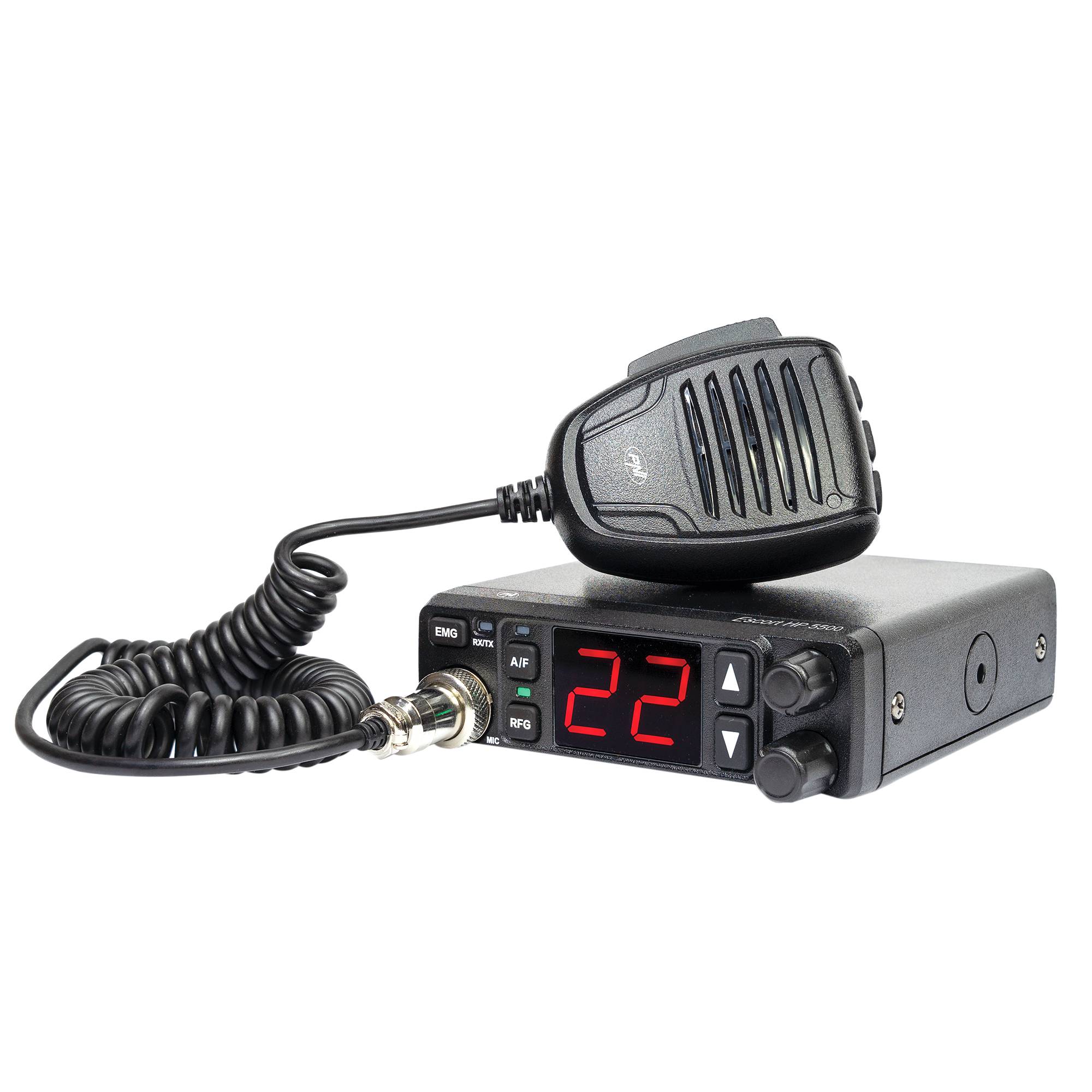 CB PNI Escort HP 5500 Radiosender-Kit mit CB PNI LED 2000-Antenne, 90 cm, 500 W, leuchtet während der Übertragung, Magnetfuß im Lieferumfang enthal