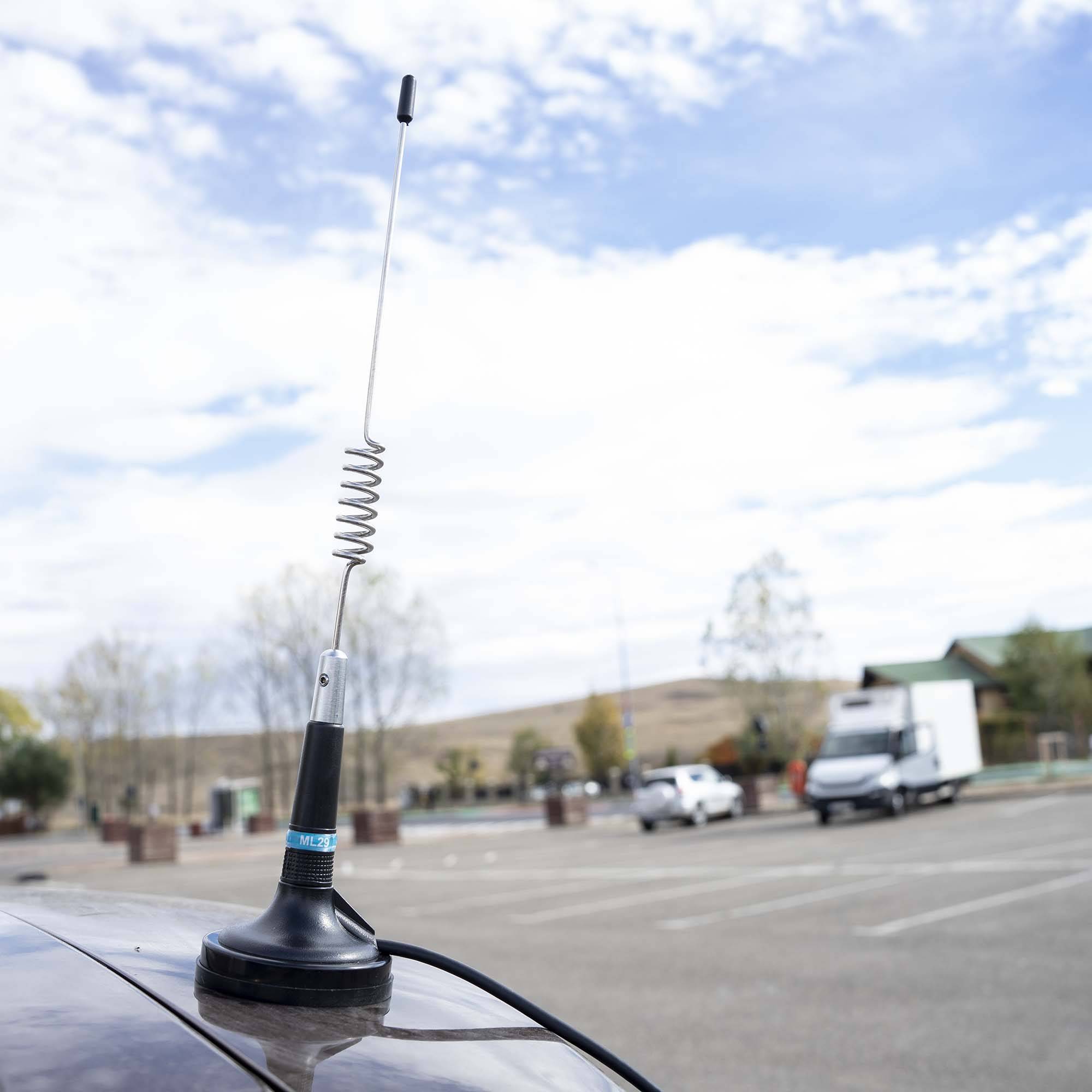 PNI ML29 CB-Antenne, 34 cm, 70 mm Magnet und PNI SWR-300 Reflektometer zur SWR-Messung, schwarz