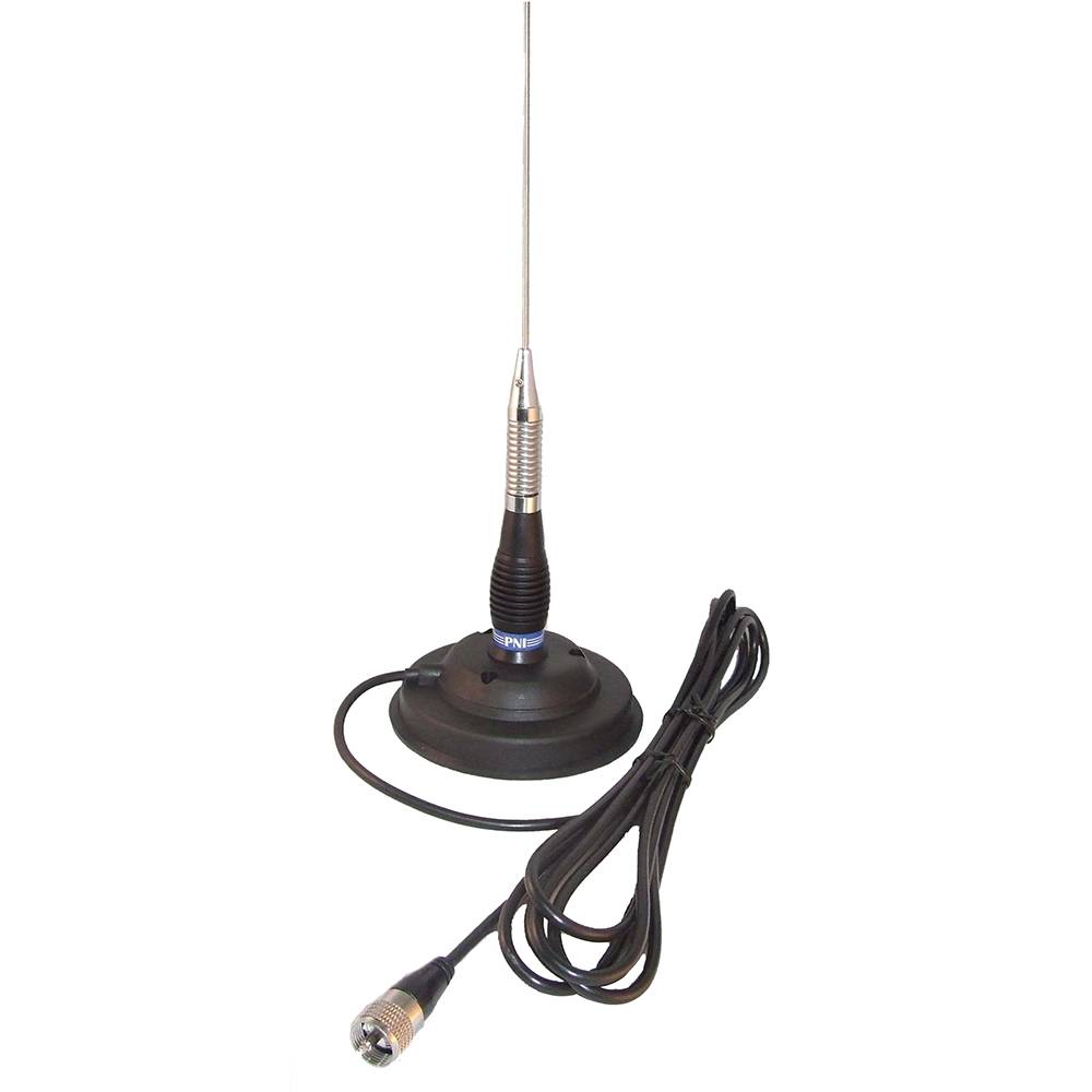 PNI ML100 CB-Antenne, 100 cm, 125 mm Magnet und PNI SWR-300 Reflektometer zur SWR-Messung, schwarz