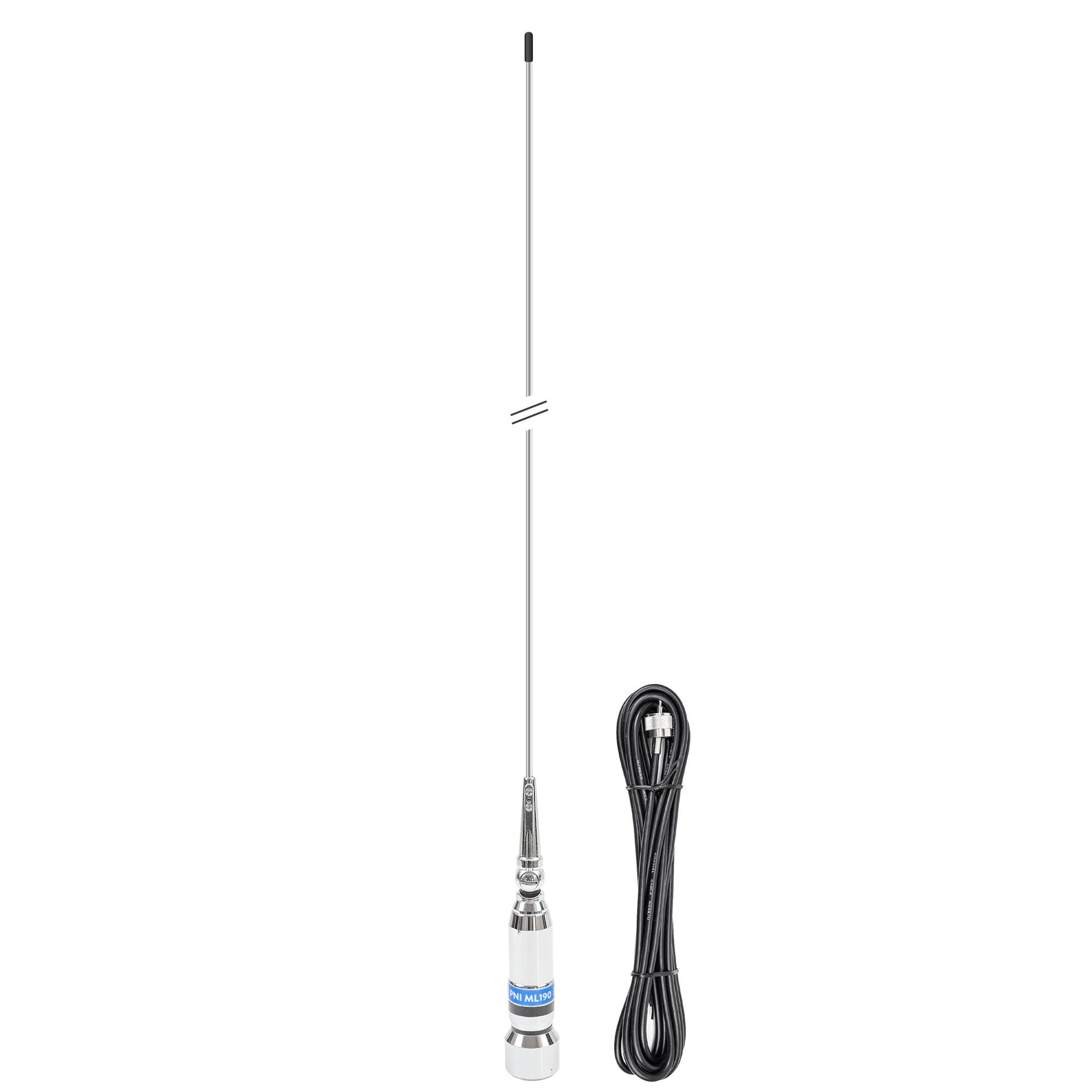 CB PNI ML190 Antenne, Länge 188cm, 26-28MHz, 600W mit 90 Grad Neigung