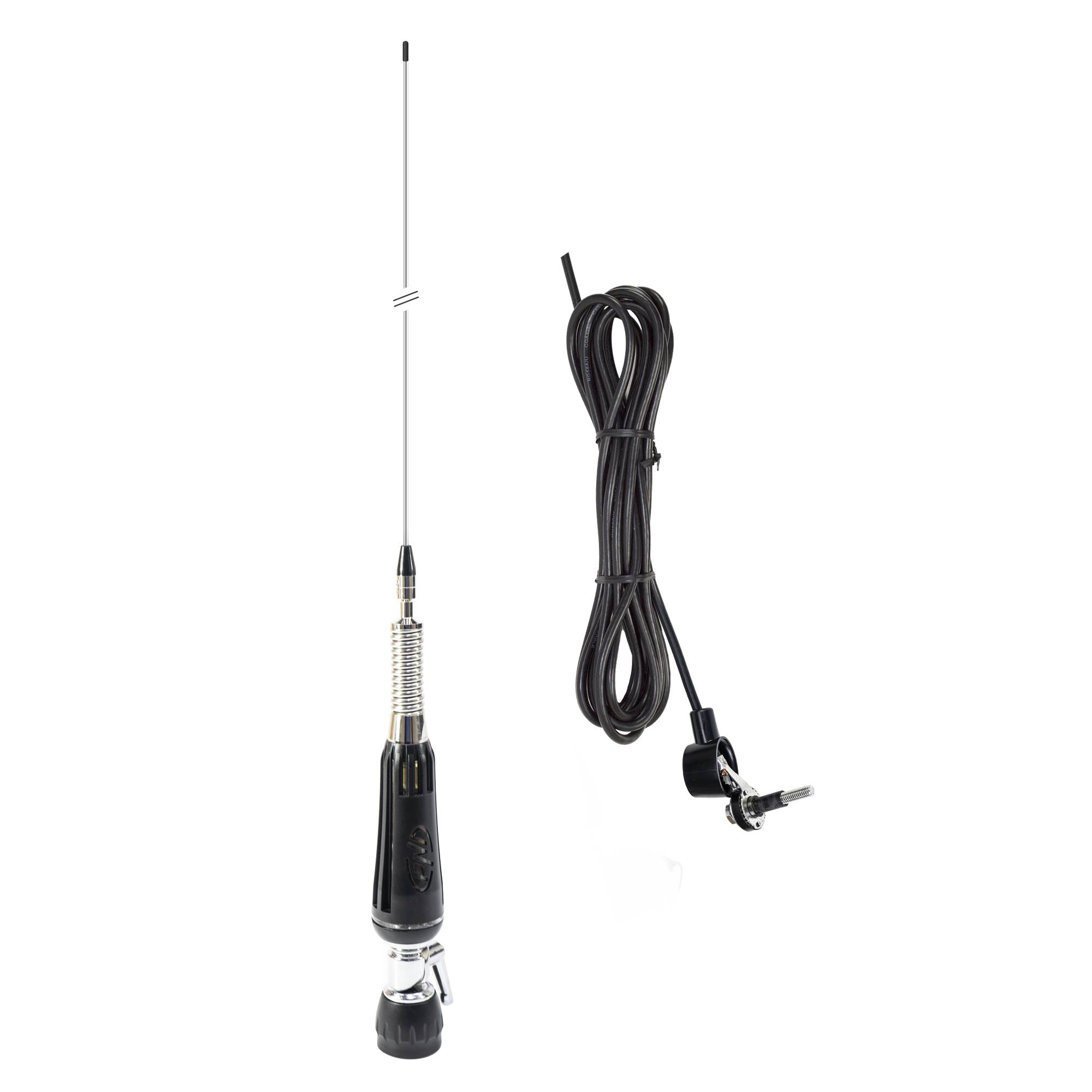 Bax 30 Stück faltbare CB PNI LED 1000 Antennen, 80 cm lang, mit Kabel und Butterfly-Festhalterung, 26-30 MHz, 300 Watt, leuchtet während der Übertr