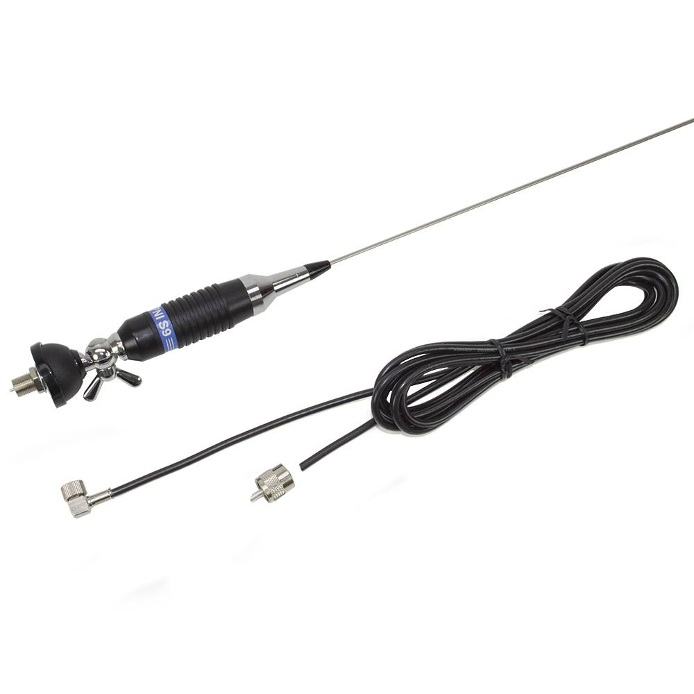 Bax 50 Stück CB-Antennen PNI S9 mit Butterfly-Spike, Länge 120 cm, mit 4 m RG58-Kabel