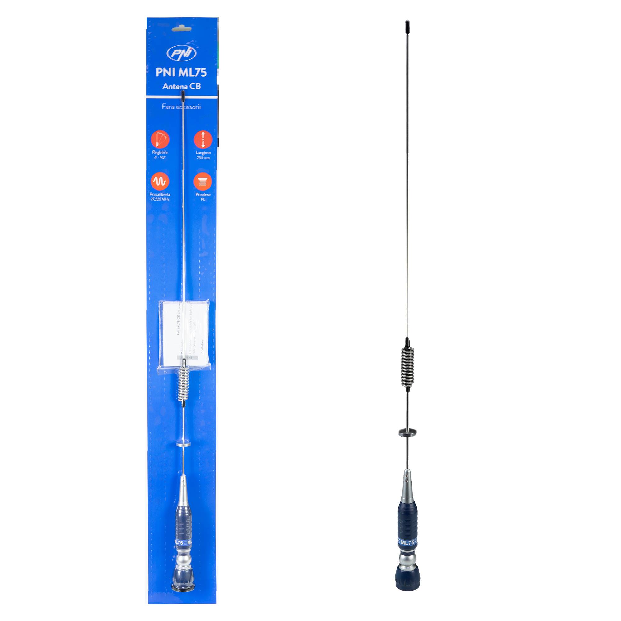 Bax 20 Stück CB-Antennen PNI ML75, Länge 75cm, 26-28MHz, 300W, faltbar, ohne Zubehör