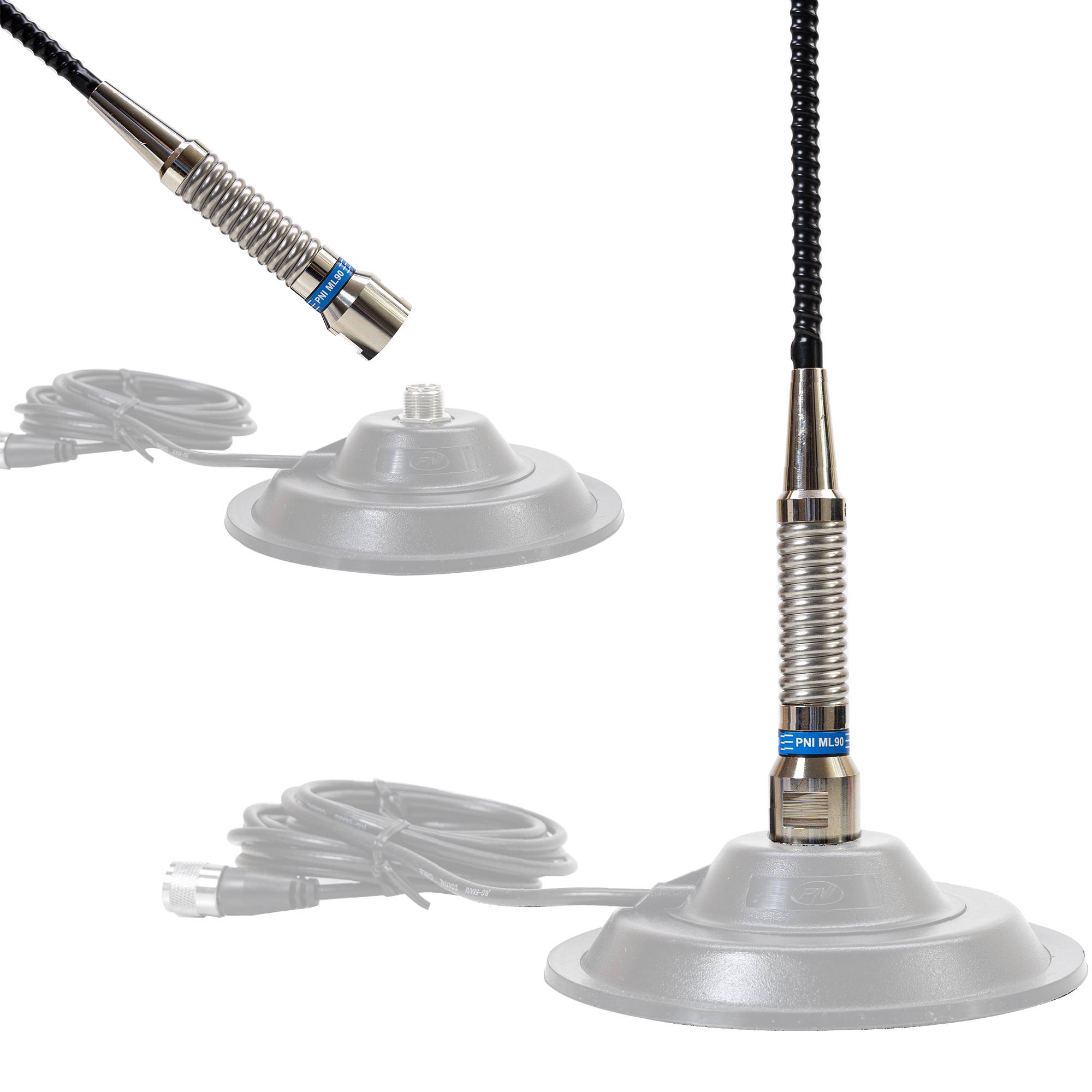 Bax 50 Stück CB-Antennen PNI ML90 26-30 MHz, 71 cm, 150 W, ohne Kabel, kompatibel mit jedem PL259-Anschluss