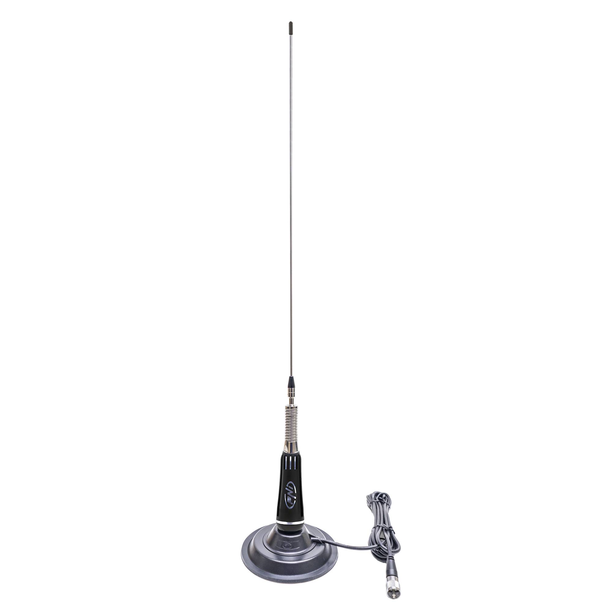 Bax 20 Stück CB-Antennen PNI LED 2000, 90 cm, mit Magnetfuß 145 mm, 26-28 MHz, 500 Watt, leuchtet während der Emission