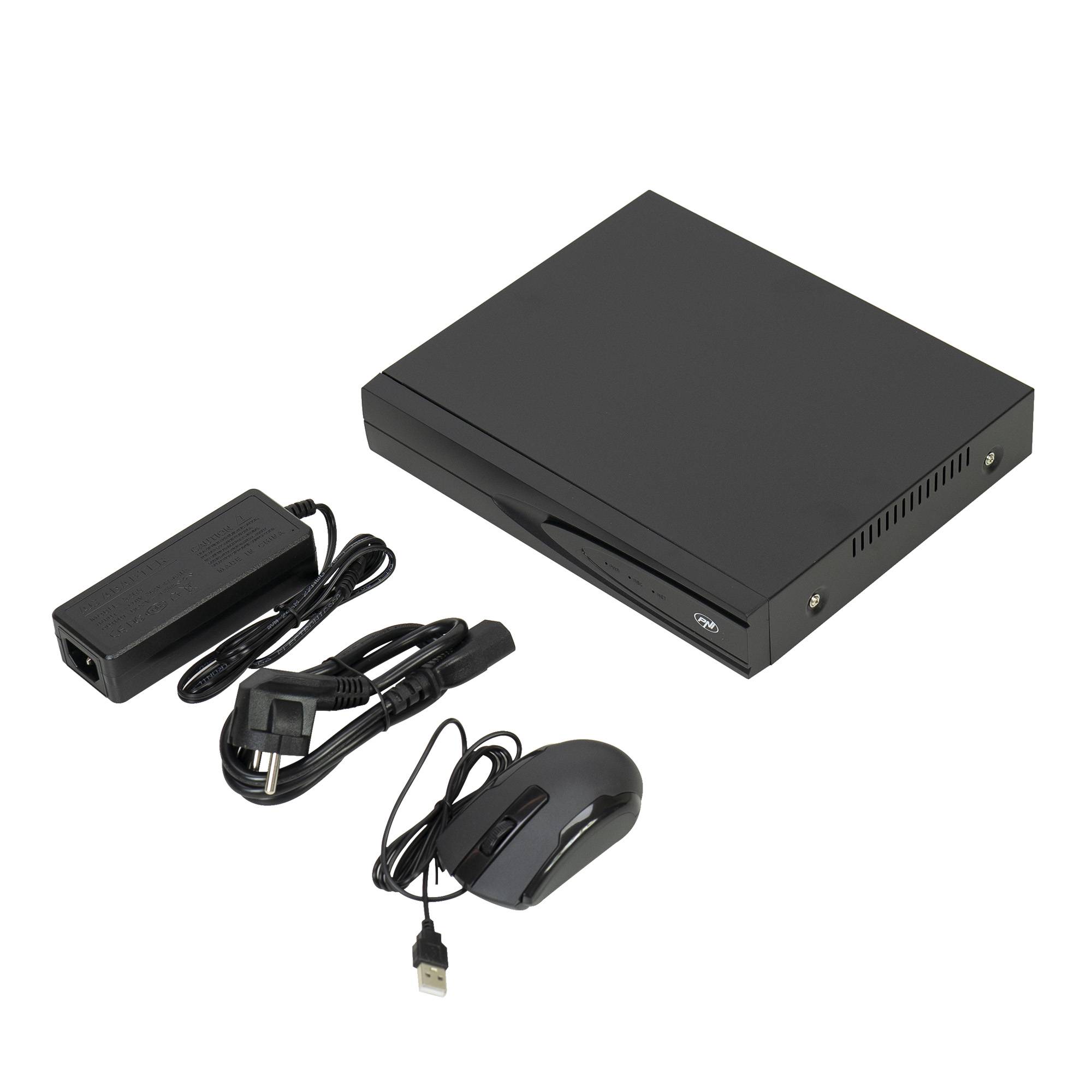 NVR POE PNI House IP810 mit 10 Kanälen 4K 8MP, 4 Kanälen POE und 6 Kanälen IP AI-Funktionen
