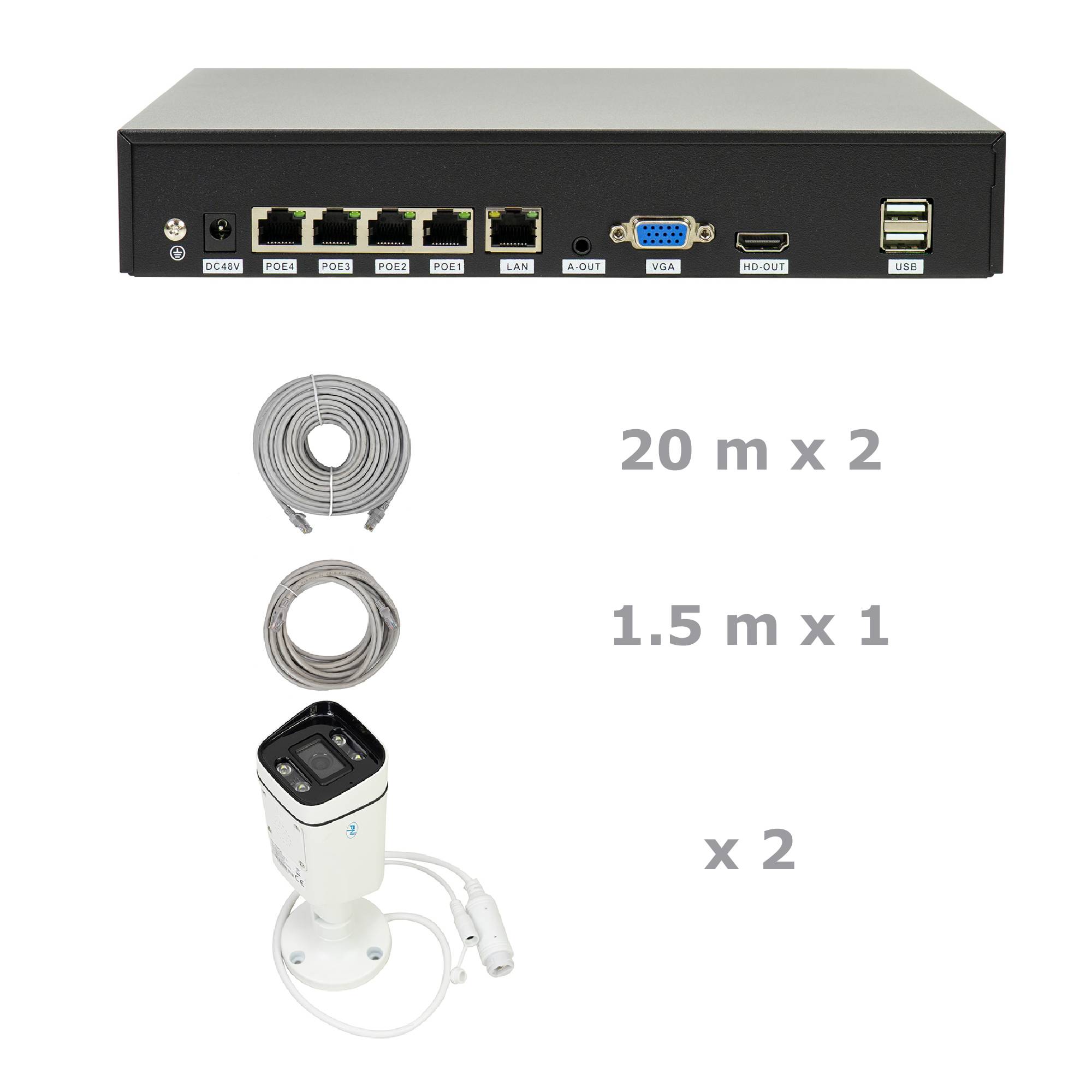 NVR POE PNI House IP810 mit 10 Kanälen 4K 8MP, 4 Kanälen POE und 6 Kanälen IP AI-Funktionen