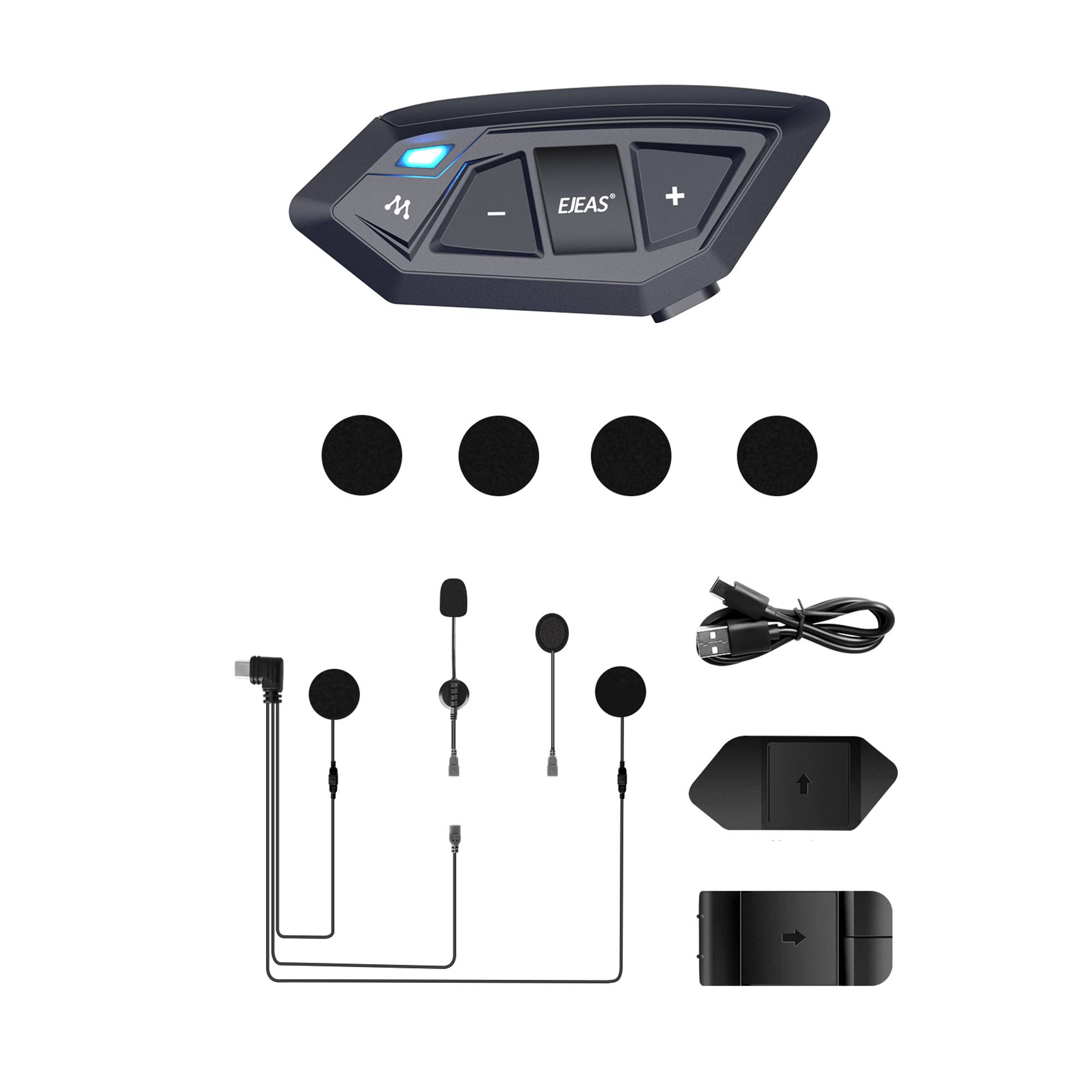 Motorrad-Kommunikationssystem PNI BTH02 Mesh für geschlossenen oder offenen Helm, maximal 20 Benutzer, IP67, Bluetooth 5.1