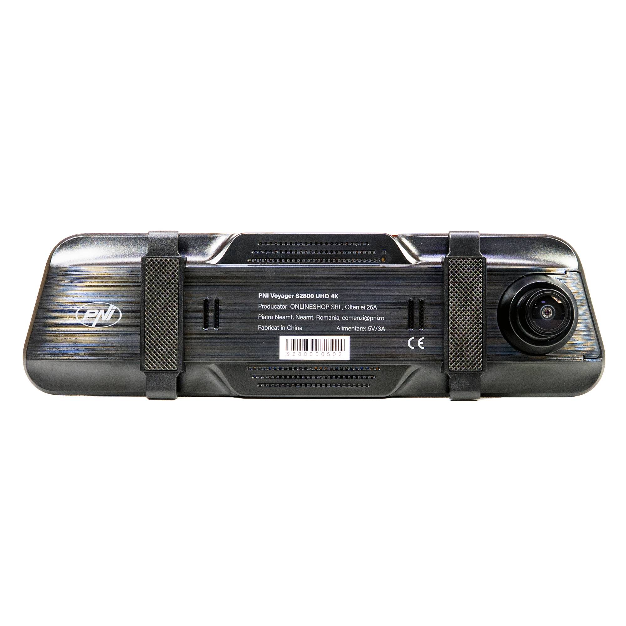 PNI Voyager S2800 UHD 4K 170° DVR-Autokamera im Rückspiegel integriert, 9,66 Zoll, IPS-Touchscreen, Parküberwachung, G-Sensor, Micro-SD-Kartensteck