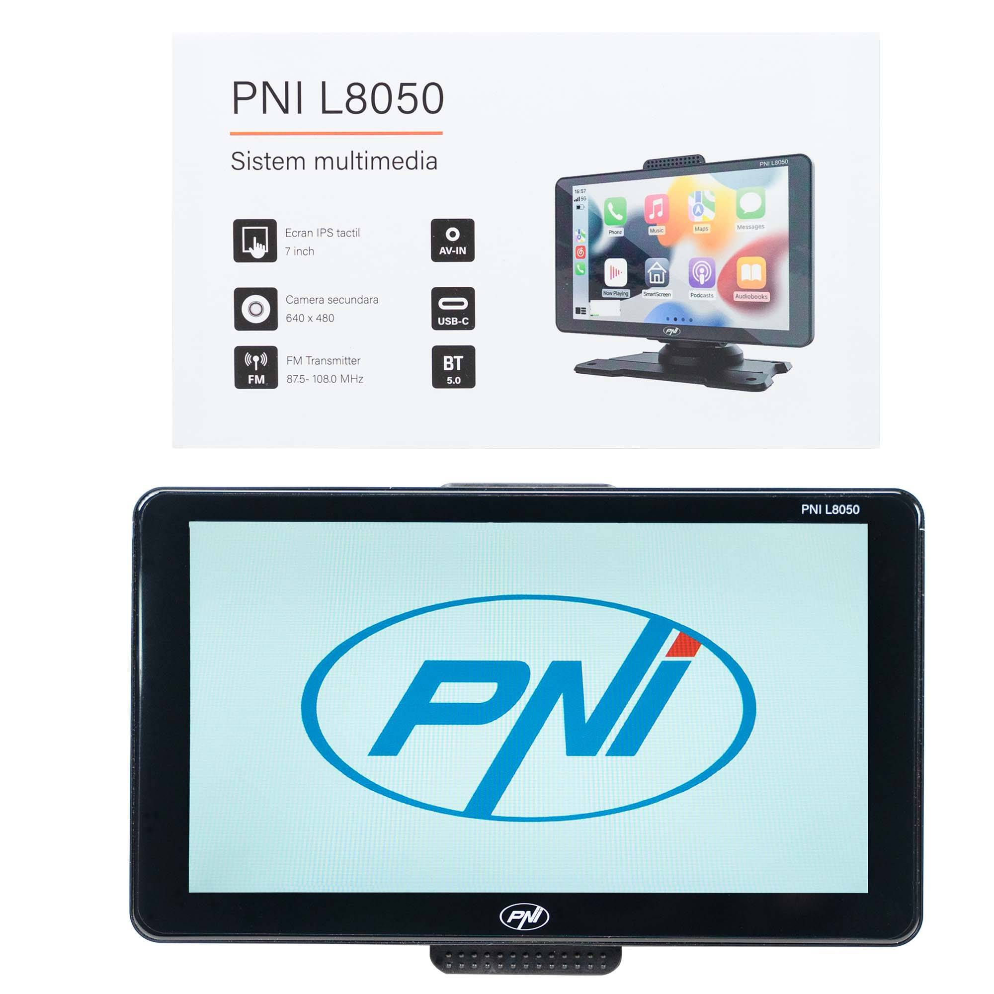 Auto-Multimediasystem PNI L8050 mit 7-Zoll-Bildschirm, Apple Carplay und Android Auto, Android/iPhone-Spiegelung, FM-Transmitter