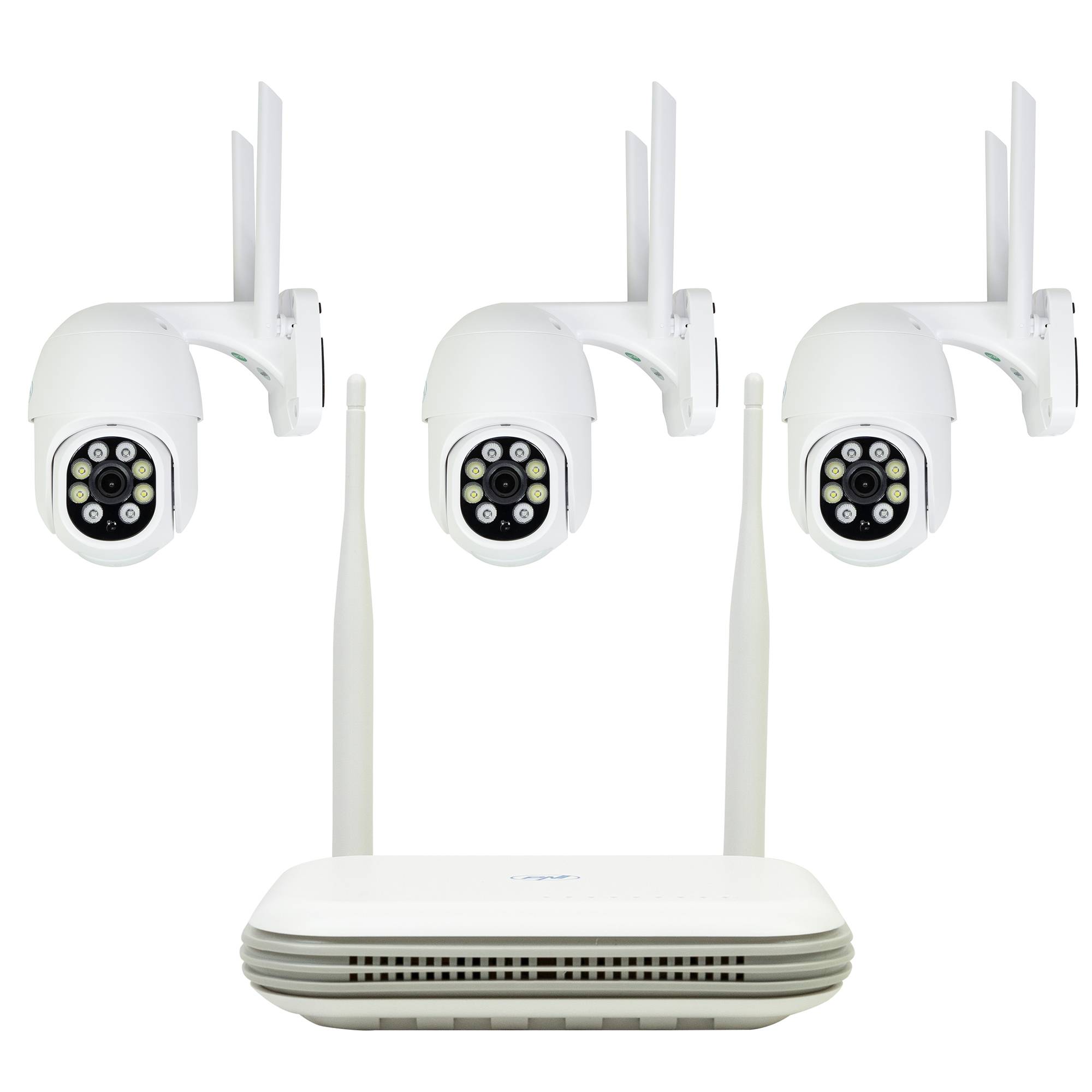 Drahtloses Videoüberwachungsset PNI House WiFi800 NVR und 3 PNI IP840-Außenkameras, 8 MP, 4K, IP65